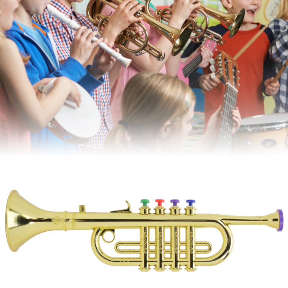 Kid Trumpet, Musical Instrument Toy Children Trumpet, For Stage Performances Beginner For Enthusiast Teaching Supplies Fyydes