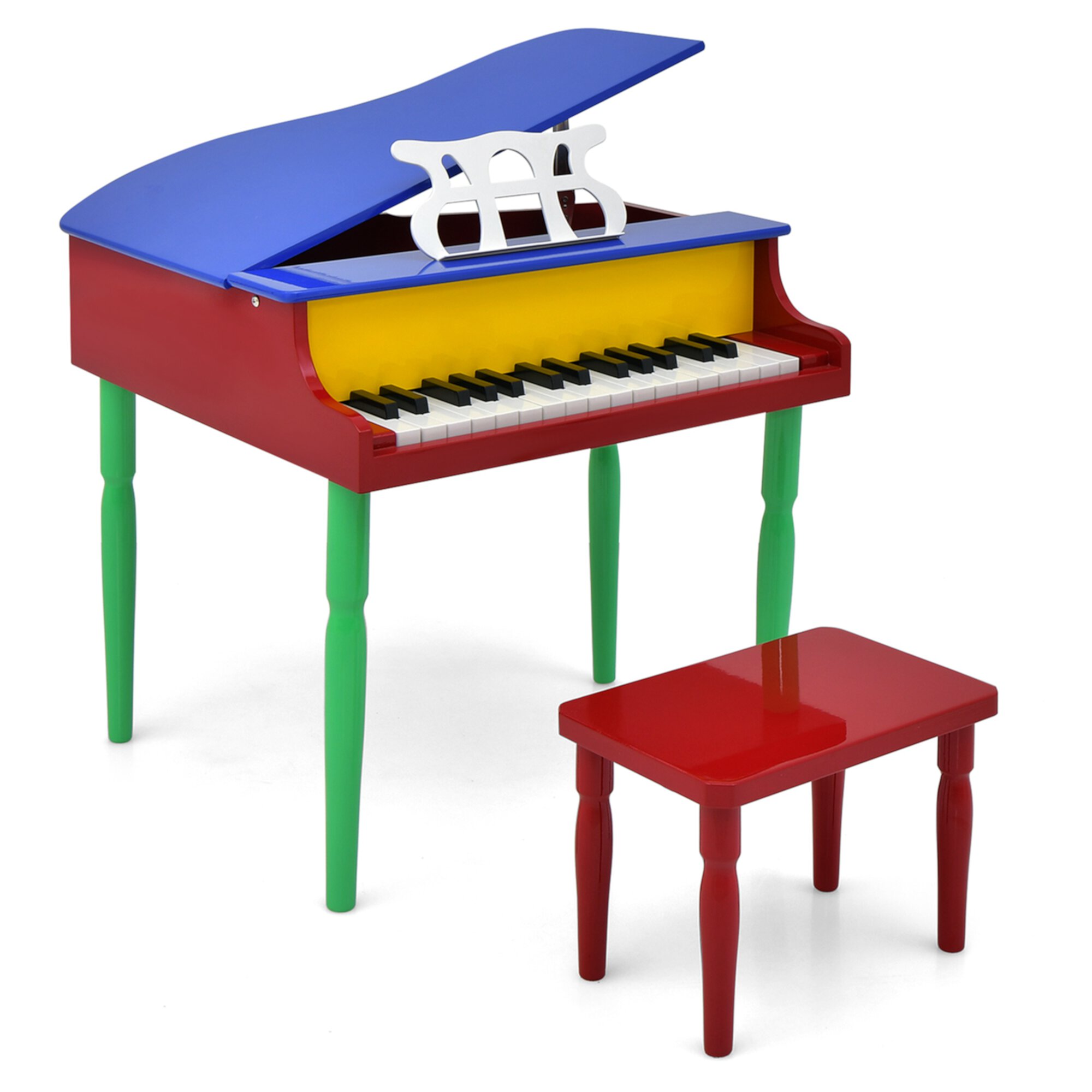 Costway 30-Key Classic Baby Grand Piano Toddler Toy Wood with Bench & Music Rack Colorful Visit the Costway Store