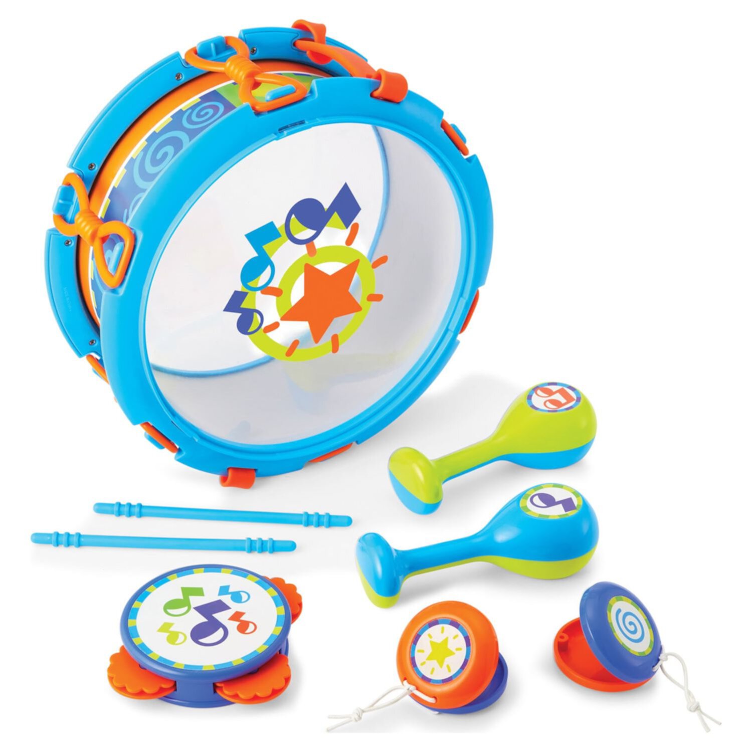 Kidoozie My First Drum Set, Set of 6 Instrument Toys for Children ages 2 years and older Kidoozie