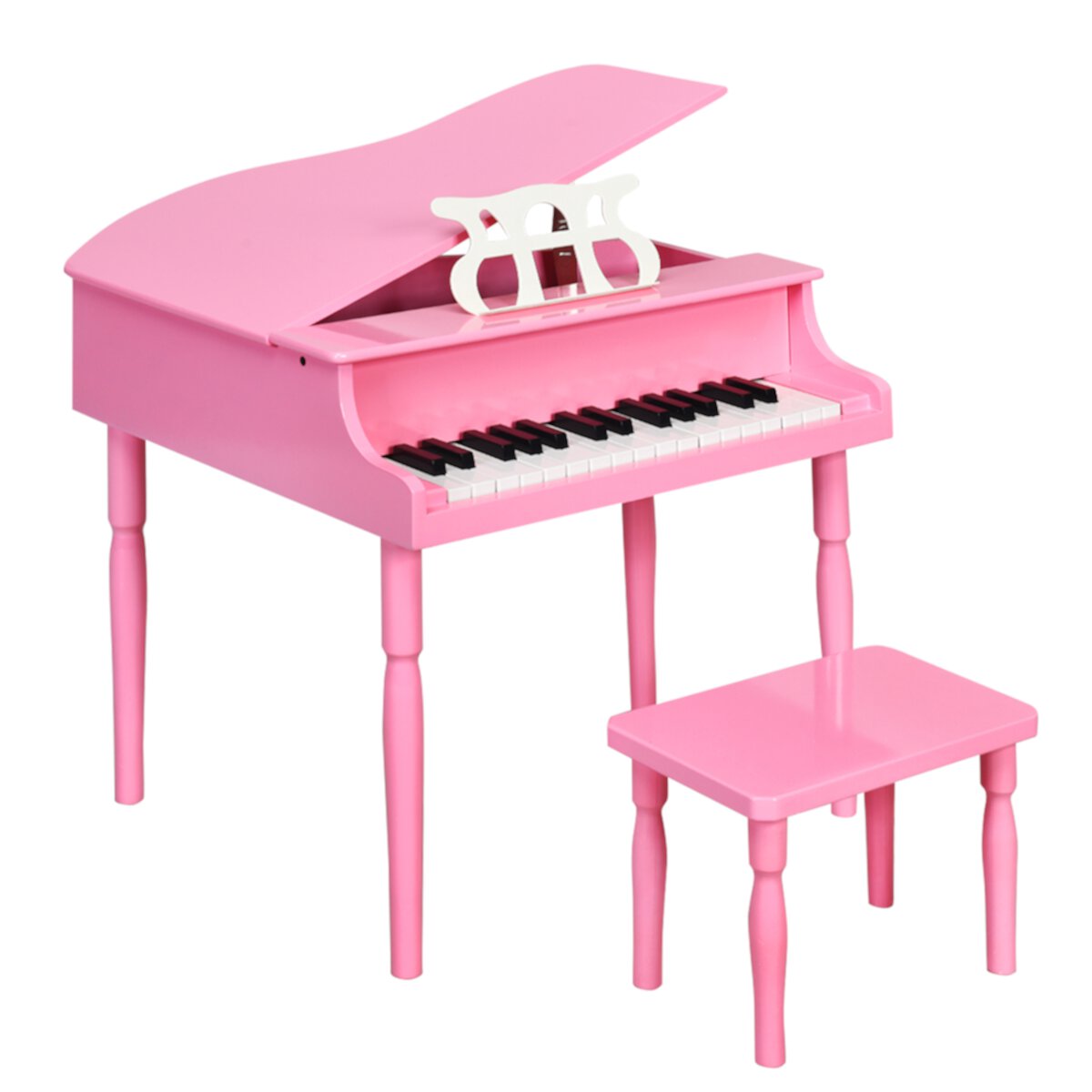 Costway 30-Key Classic Baby Grand Piano Toddler Toy Wood w/ Bench & Music Rack Pink Visit the Costway Store