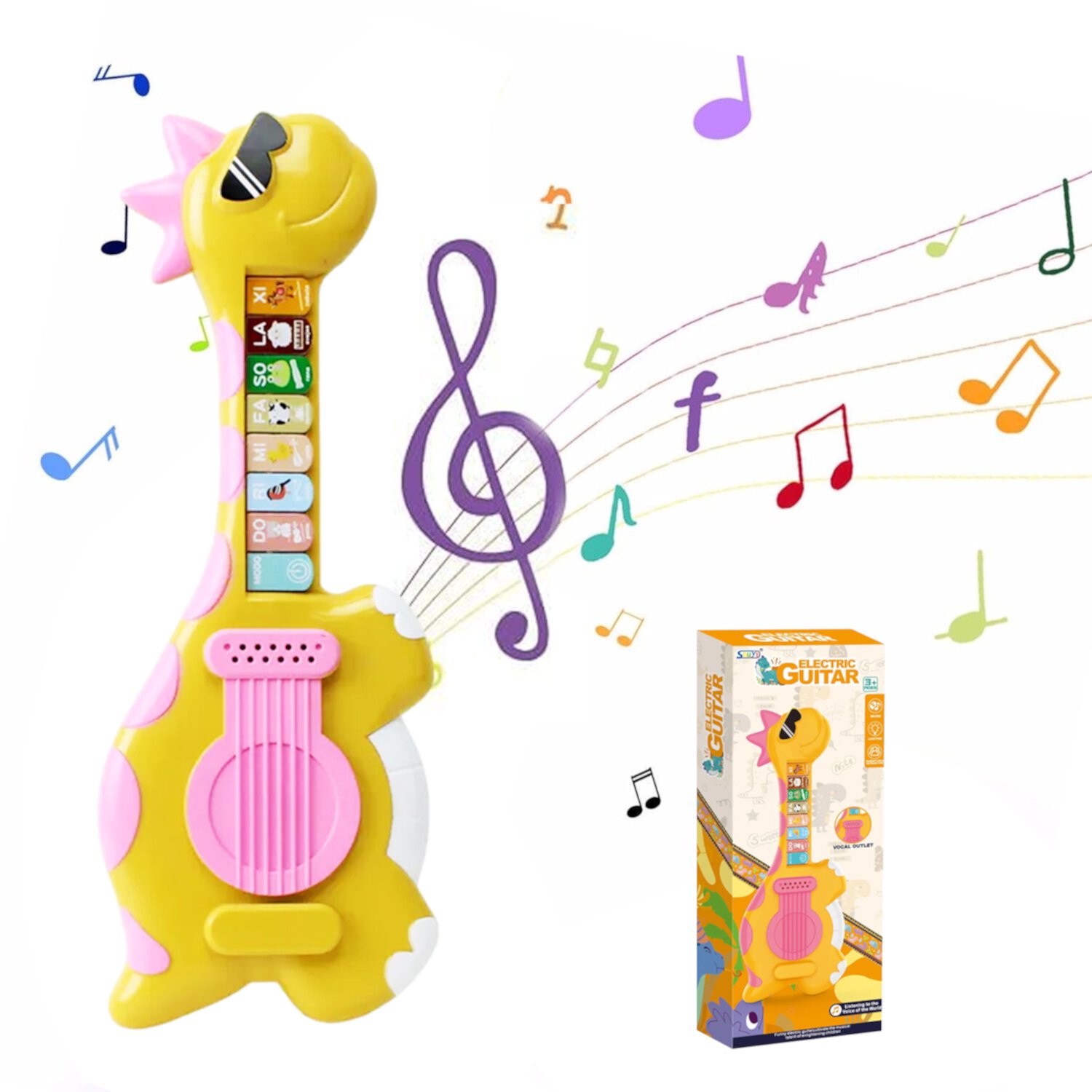 Kids Toy Guitar, Musical Guitar Toys, Toddler Guitar Musical Instruments Toys for 3 4 5 Year Old Girls Boy Gifts Sytle-Carry