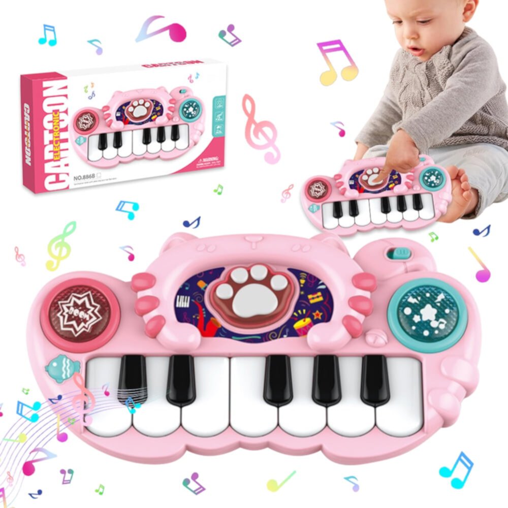 Baby Toys for 6-12 Months, Early Educational Piano Keyboard Toys, Toddler Toys for 1 Year Old, Learning Toys for 1 2 3 Year Old Girls Style-Carry