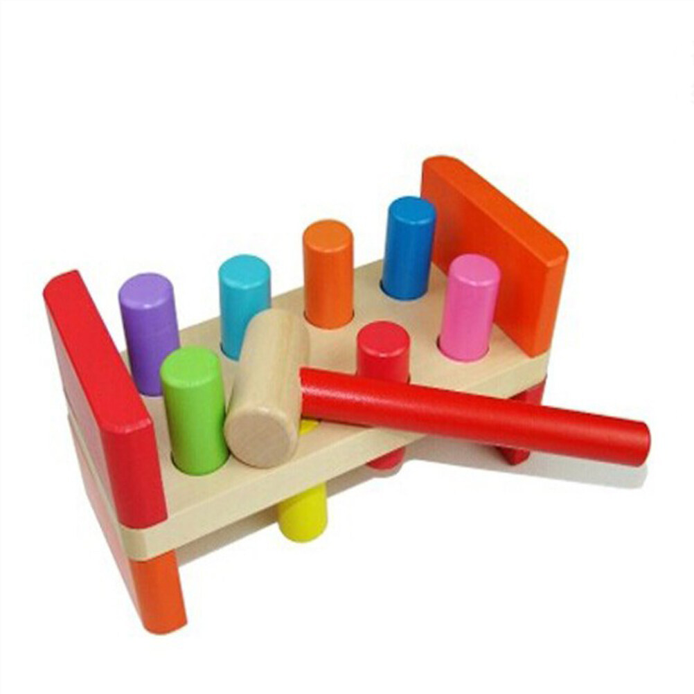 Educational Toy Wooden Hammer Pounding Bench Early Educational Toys for Toddlers Kids Sipeihong