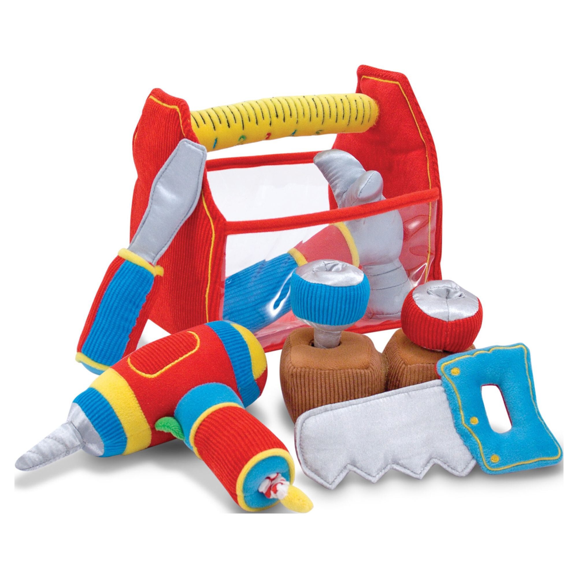 Melissa & Doug Toolbox Fill and Spill Toddler Toy With Vibrating Drill  (9 pcs) Melissa & Doug