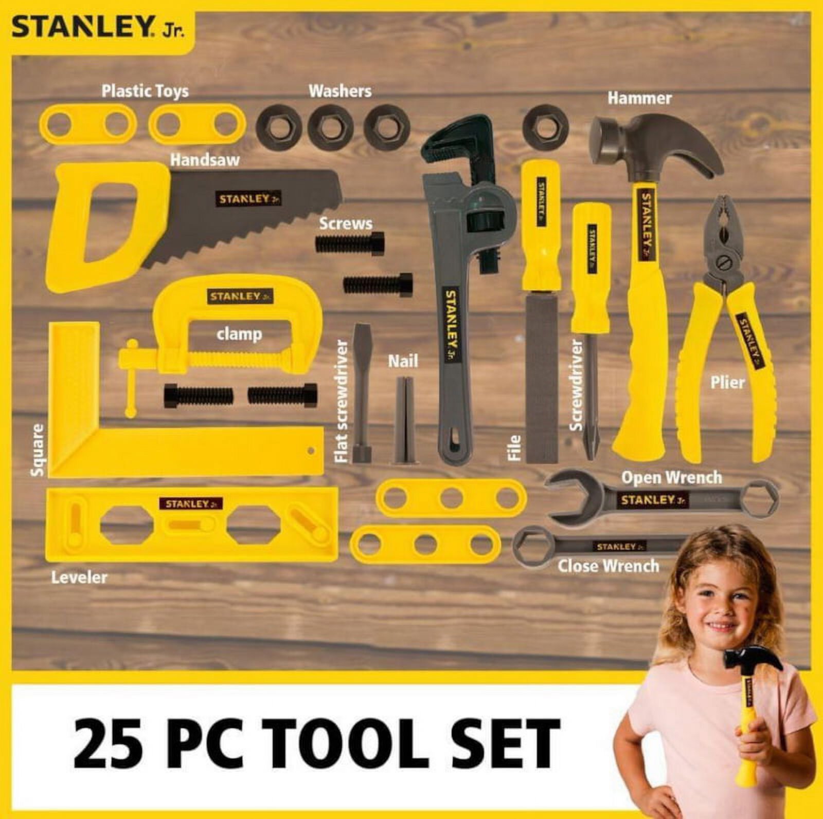 25 Piece Pretend Play Toolset for Kids STANLEY