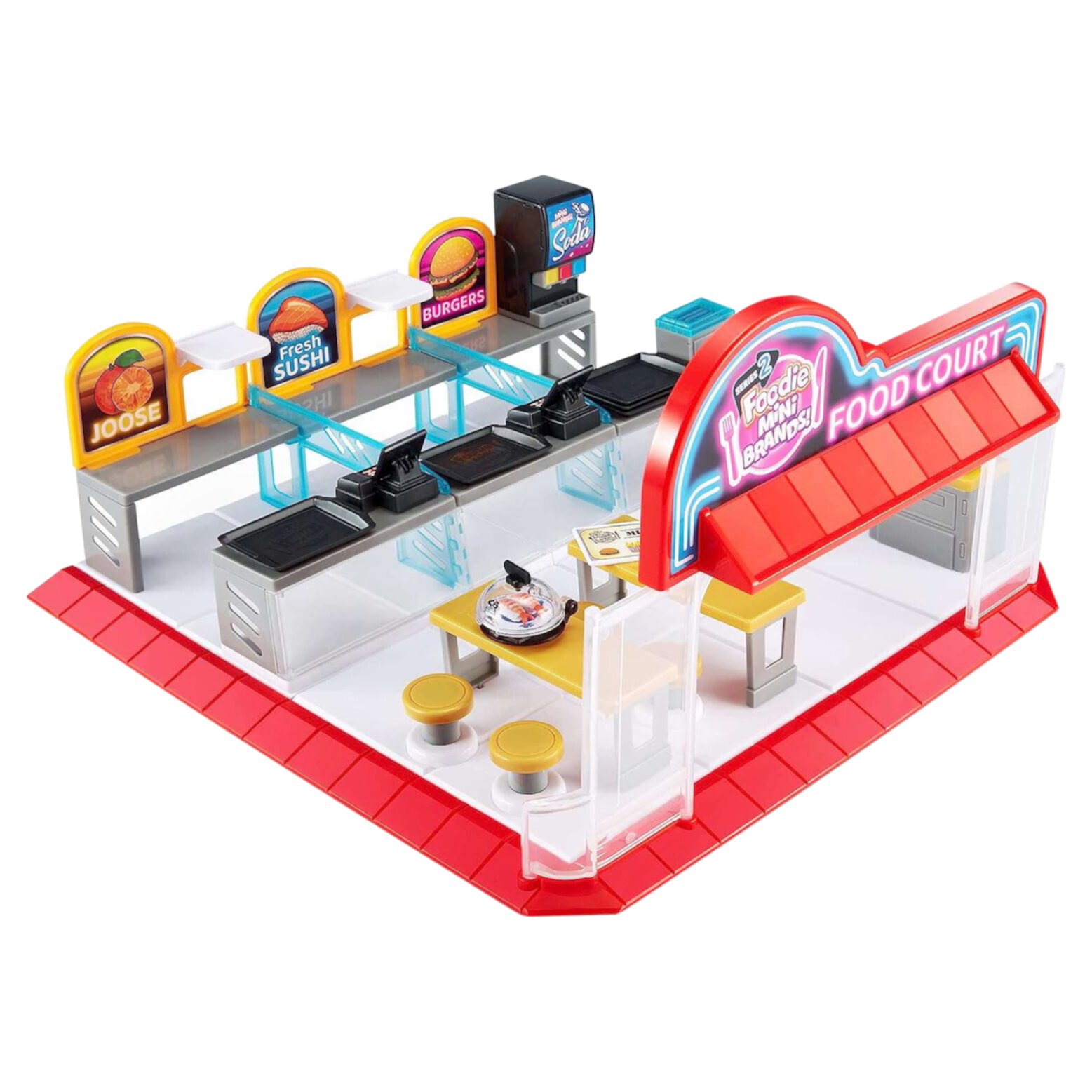 5 Surprise Foodie Series 2 Mini Food Court! Playset (Unbox & Store Your Foodie Mini Brands!) Zuru