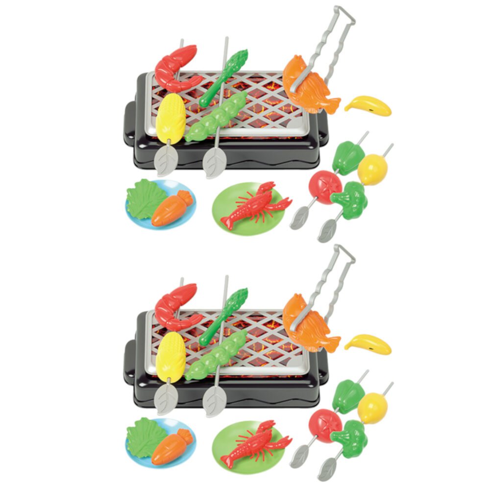 NUOLUX 2 Sets of Kids Grill Playset Toddler Grill Playset Toy Grills for Kids Grill BBQ Playset NUOLUX