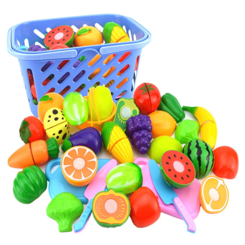 Kiplyki Wholesale 2017 Kids Pretend Role Play Kitchen Fruit Vegetable Food Toy Cutting Set Gift Kiplyki