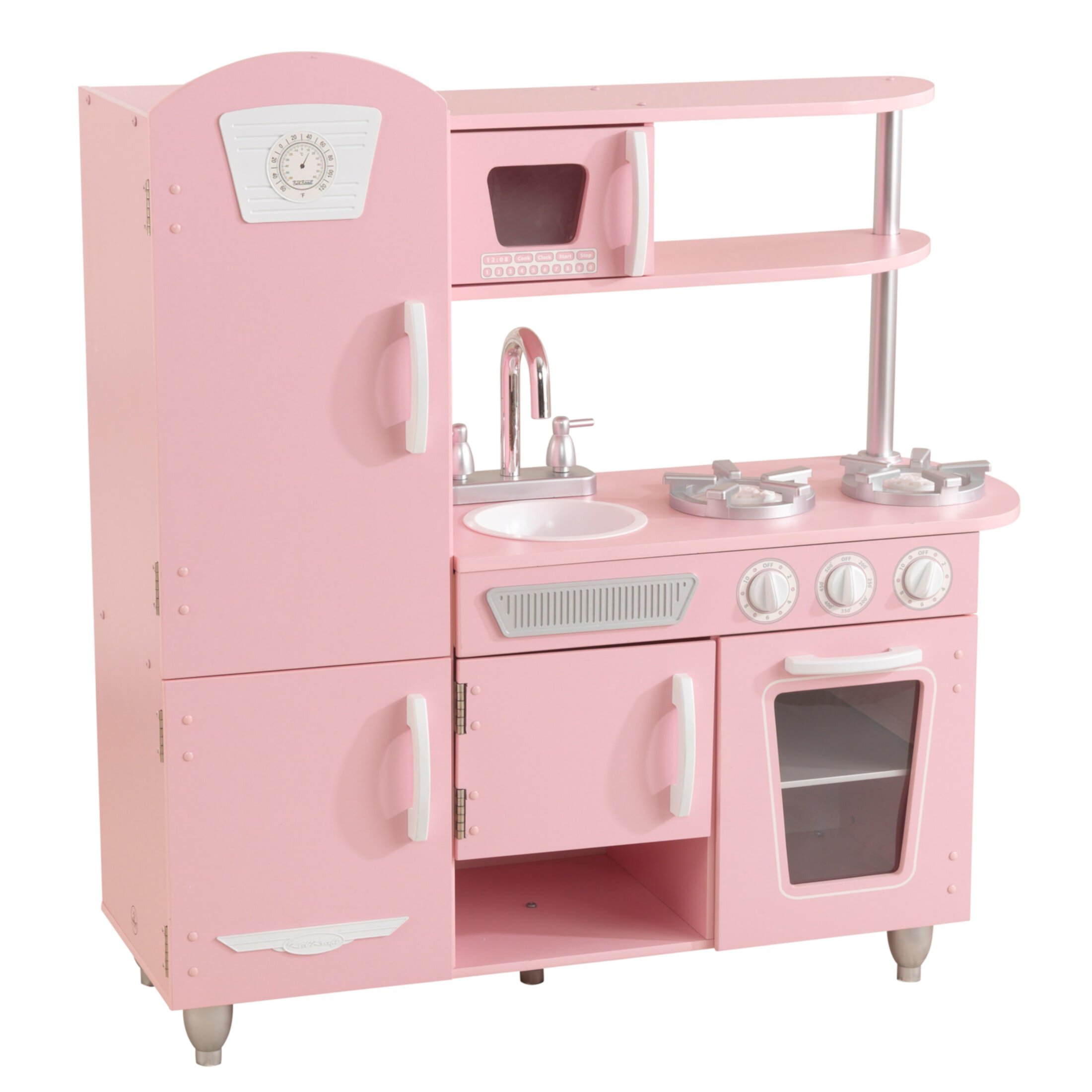 KidKraft Vintage Wooden Play Kitchen with Working Knobs, Pink KidKraft