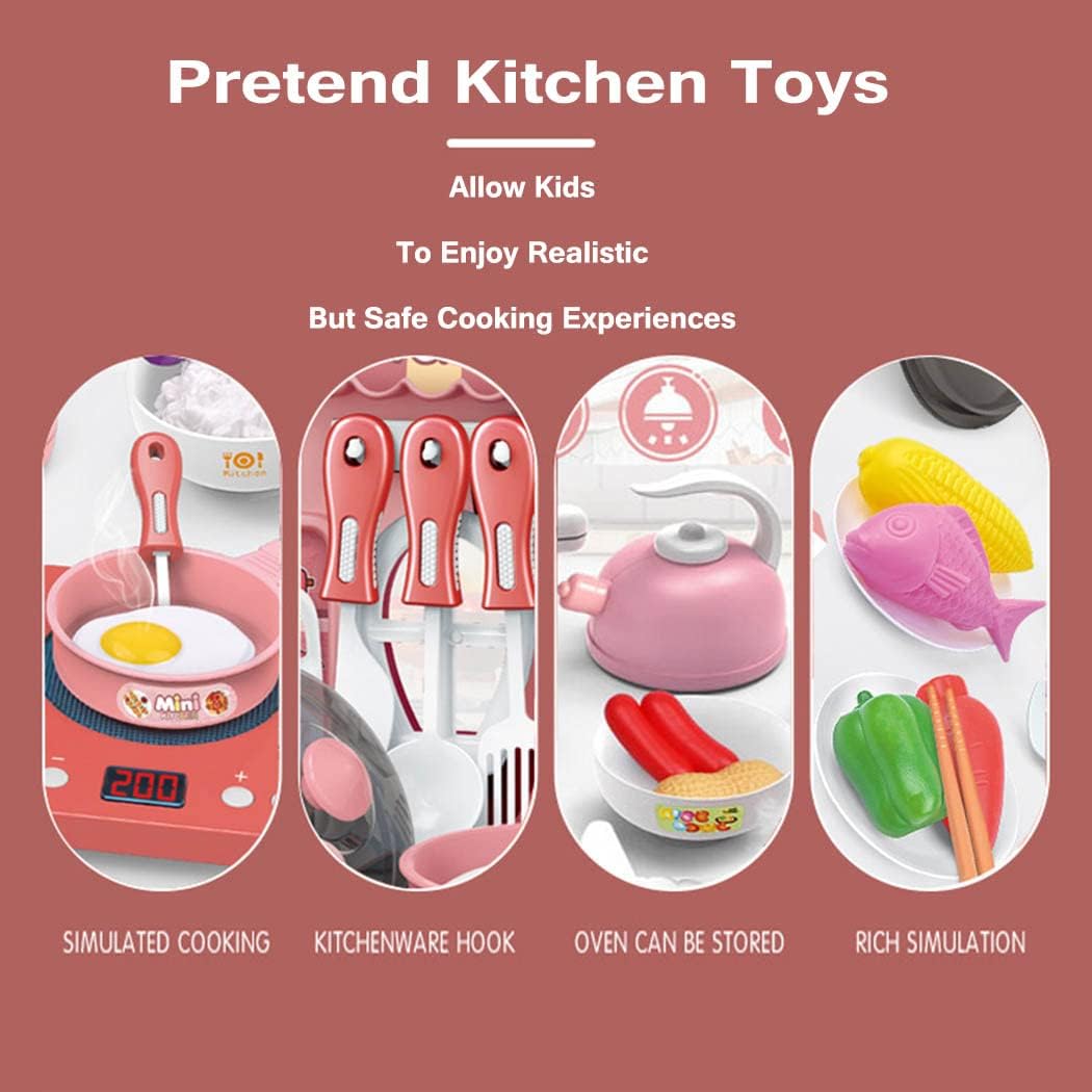 37pcs Kids Kitchen Play Set,Play Kitchen Accessories Girls Toys Ages 2 to 4 Years,Toys for Girl 3-6 Year ANTIC DUCK