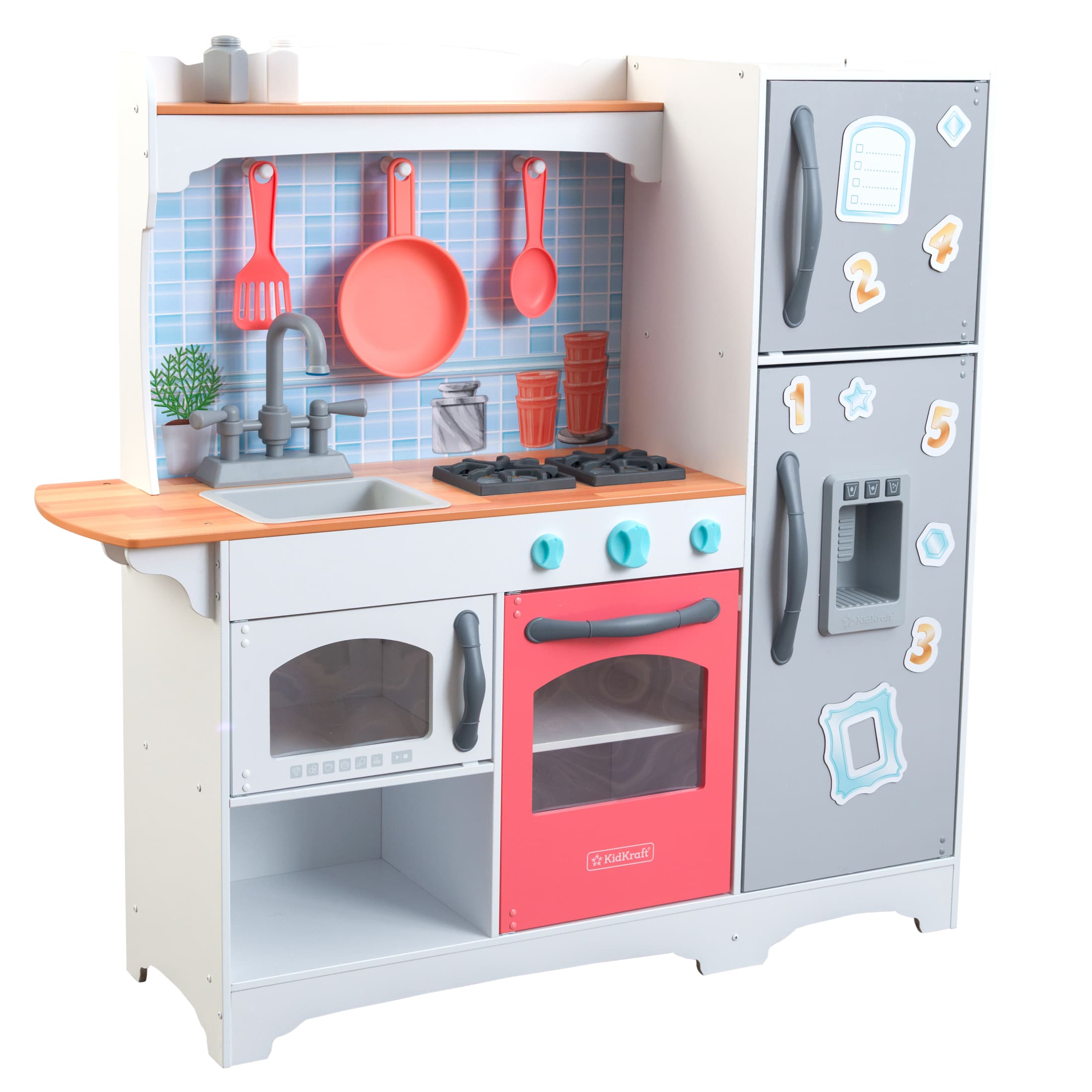 KidKraft Mosaic Magnetic Play Kitchen with Ice Maker & Accessory Play Set KidKraft