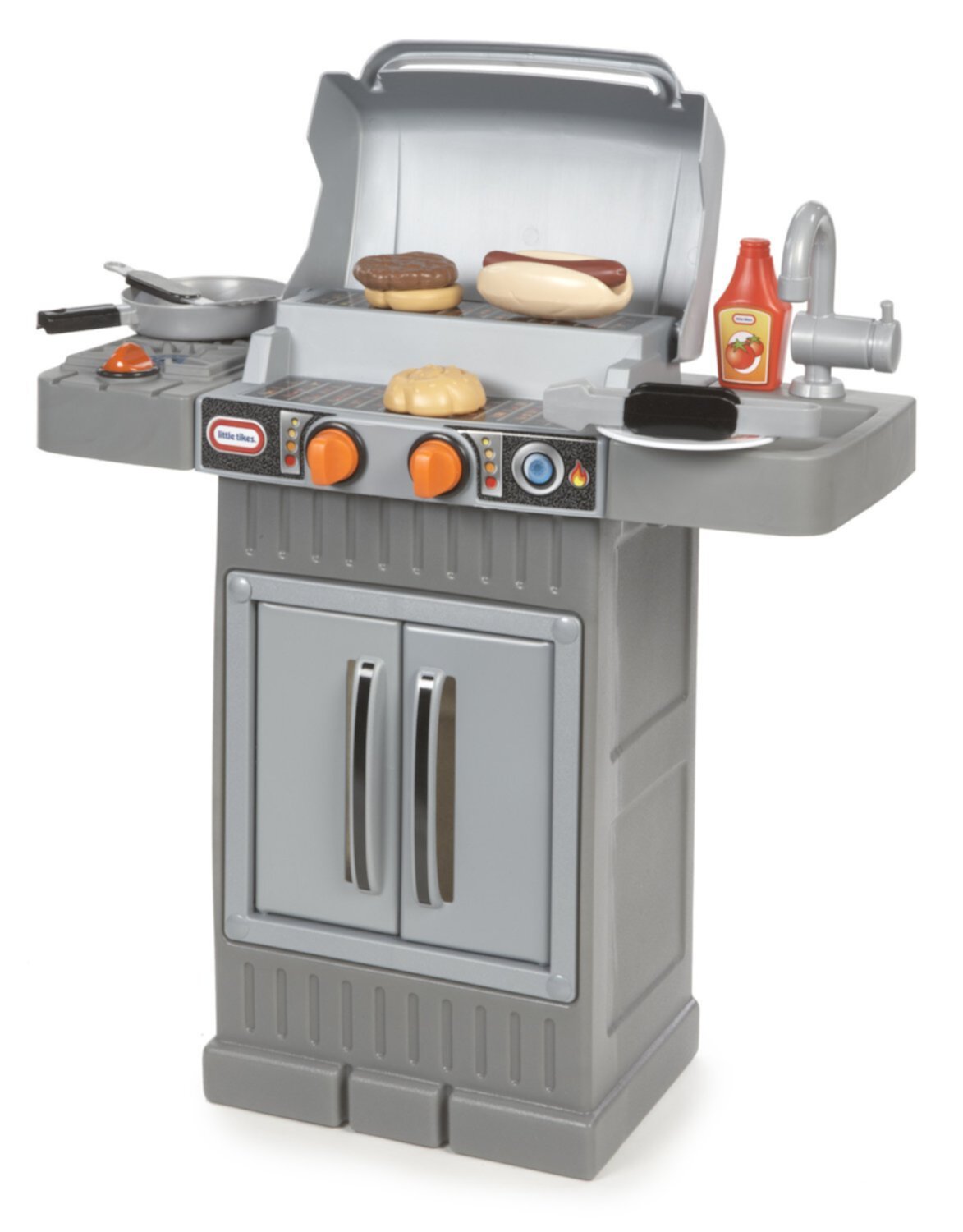 Little Tikes Cook 'n Grow 8-Piece BBQ Grill Playset, Gray, for Kids 2+ Little Tikes