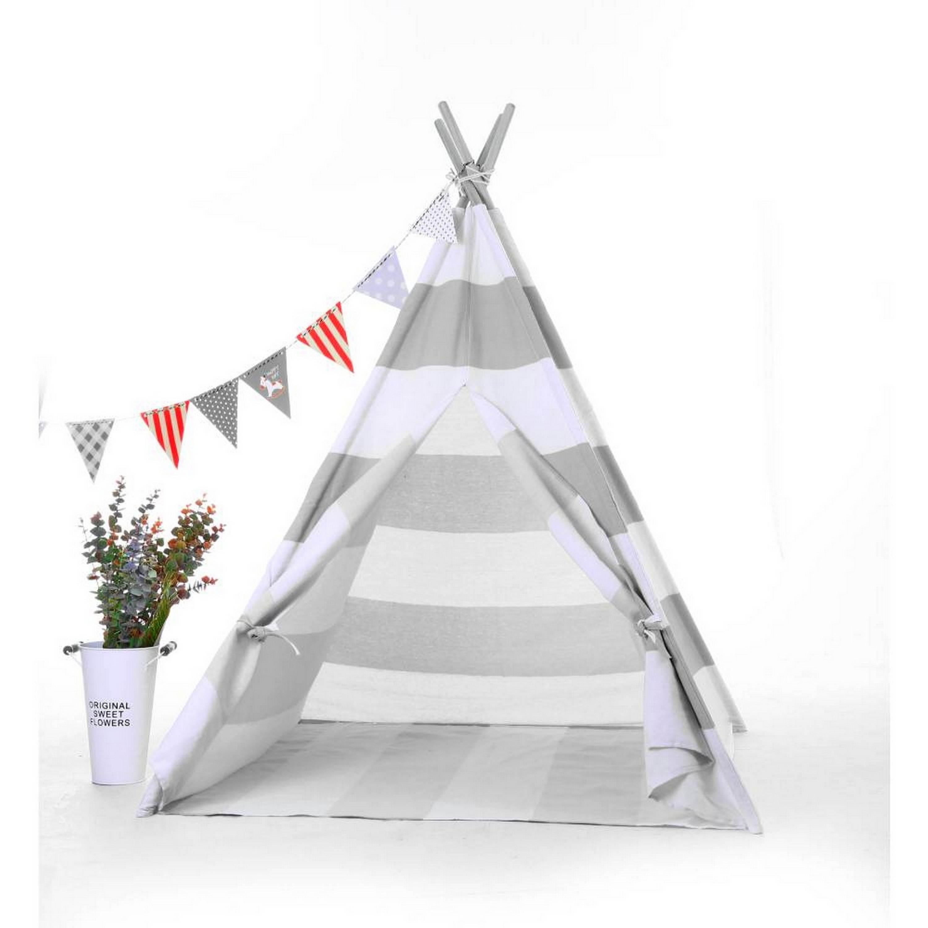 Natural Cotton Canvas Teepee Tent for Kids  Indoor & Outdoor Use - 1pc Bed Bath & Beyond