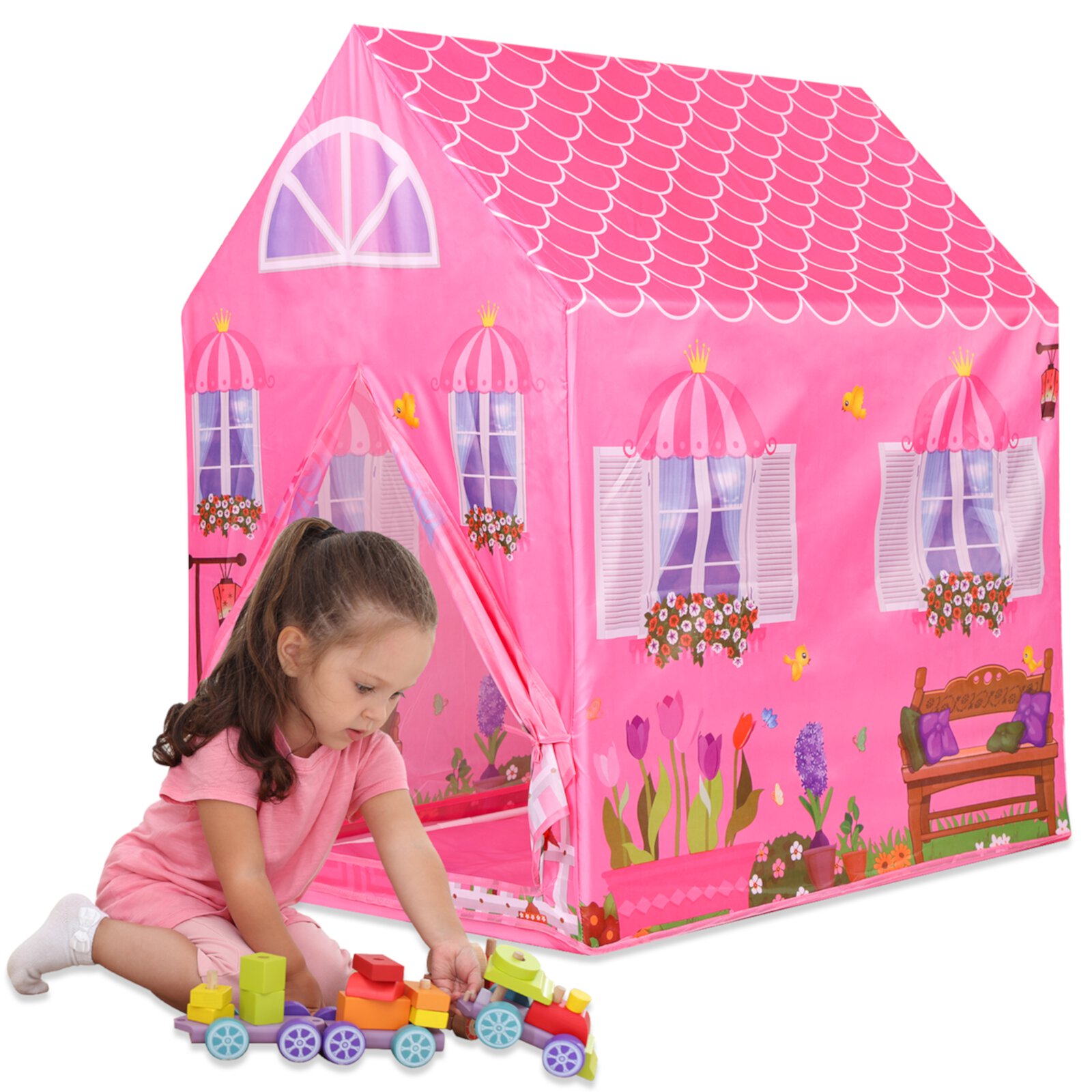 Super Joy Princess Playhouse Kids Pretend Play Tent Birthday Christmas Gift for Kids Boys Girls Indoor Outdoor Toy Super Joy