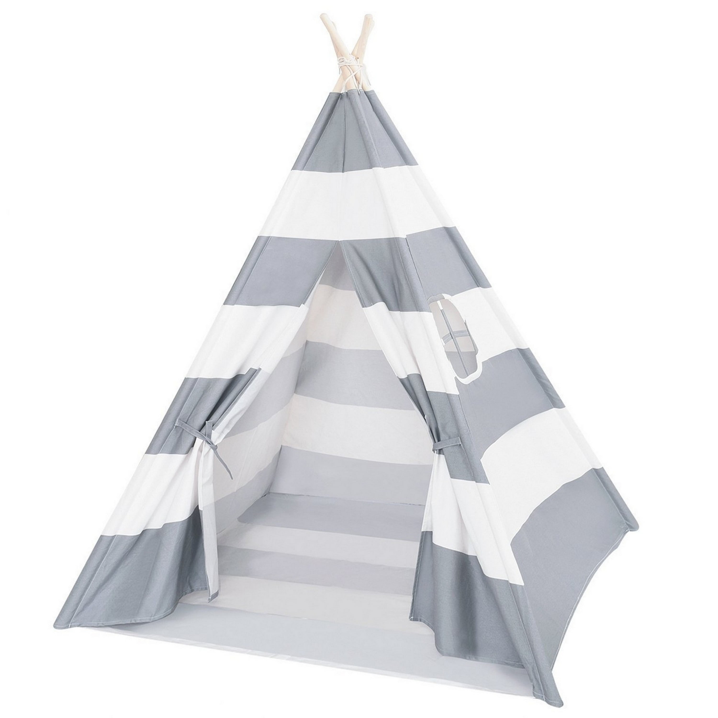 Natural Cotton Canvas Teepee Tent for Kids  Indoor & Outdoor Use 5PoleOffWhite_1pc 1pc Bed Bath & Beyond