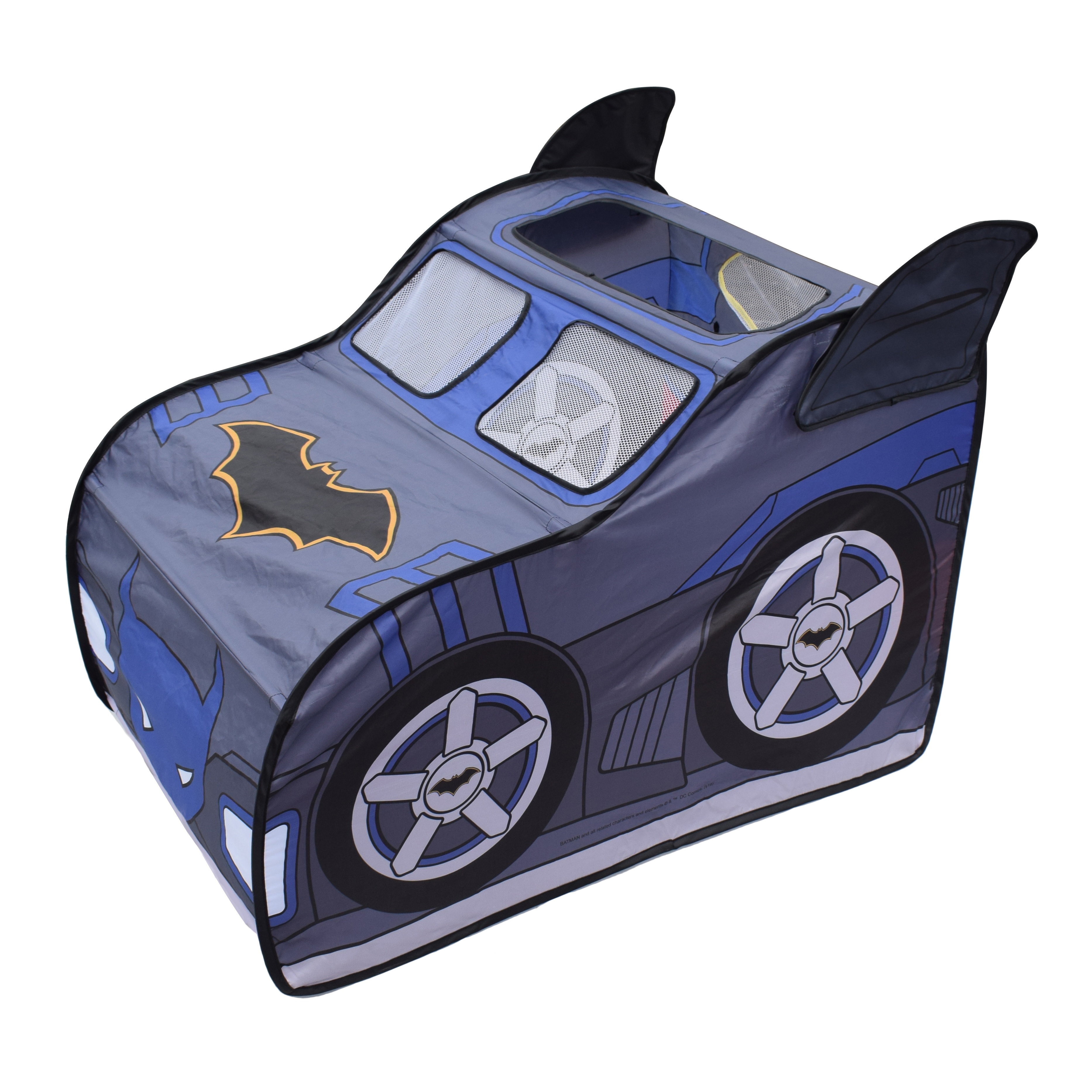 Batman Batmobile Pop Up Tent with Zippered Polyester Storage Bag - Ages 3+ Batman