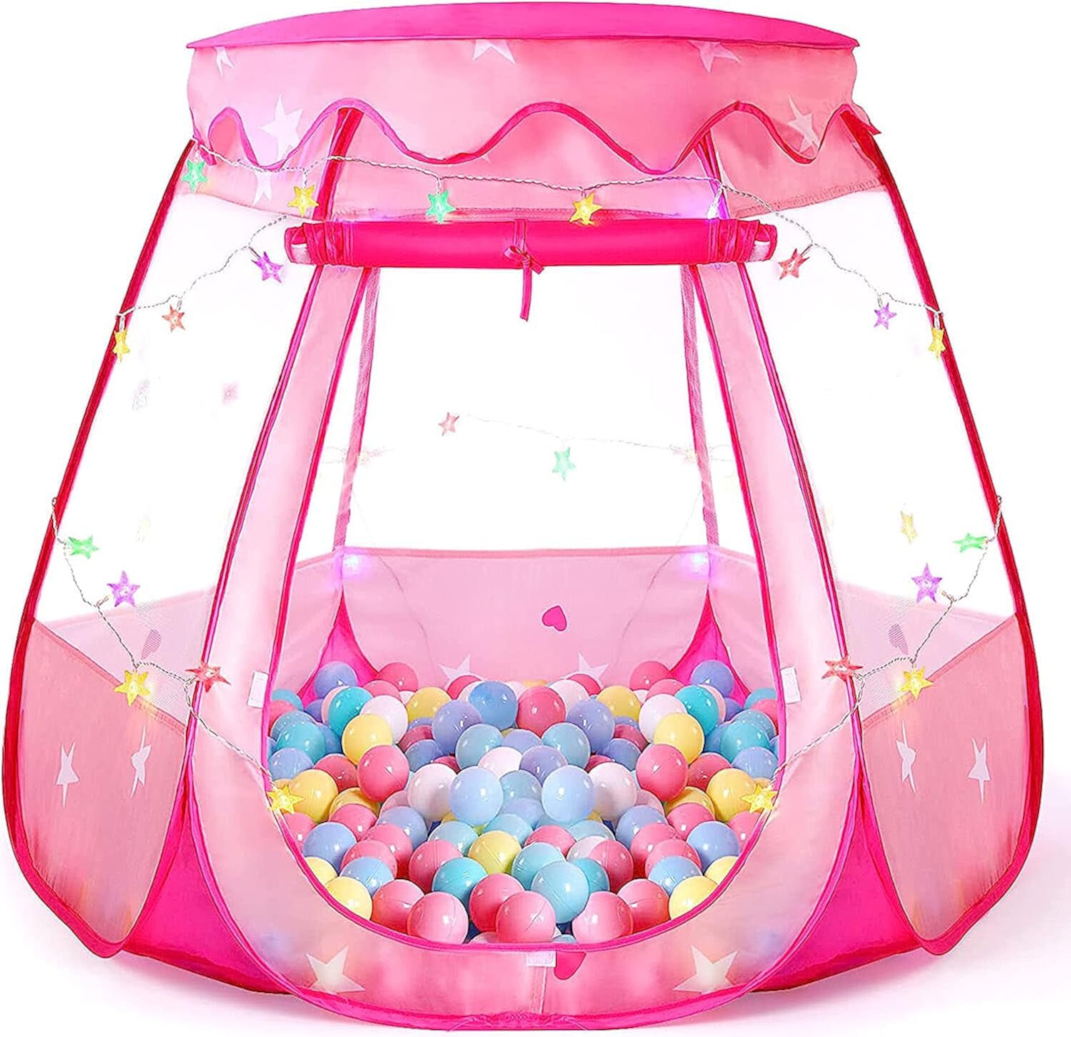 Kid Odyssey Princess Playhouse Tent for Toddlers and Girls, Indoor & Outdoor Pop Up Play Tent for Kids, Foldable Ball Pit with Carrying Bag, Kids Playhouse Play Tent for 1 2 3 Years Old Birthday Gifts Kid Odyssey