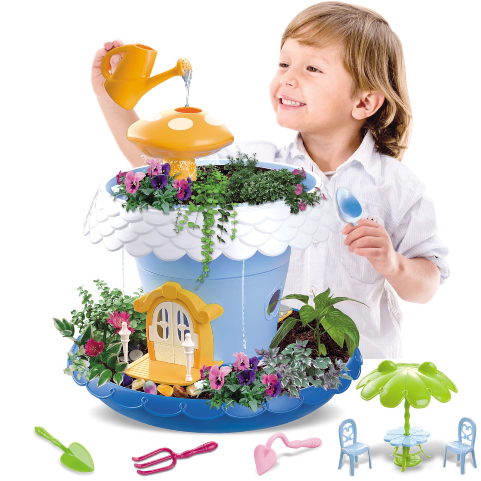 Vokodo Kids Magical Garden Growing Kit Includes Everything You Need Tools Seeds Soil Flower Plant Tree House Interactive Play Fairy Toys Inspires Horticulture Learning Great Gift For Children Girl Boy Vokodo