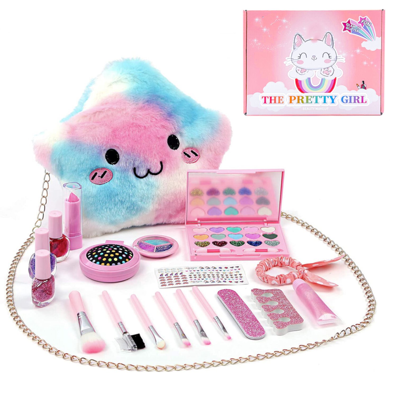 Kids Makeup Kit for Girls, Birthday Gift Toy for Toddler Kid Girls Age 4 5 6 7 8 9 10 Year Old Suorfoxs