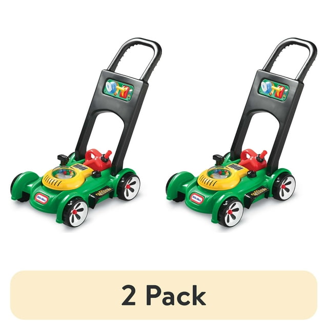 (2 pack) Little Tikes Gas N Go Mower, for Ages 3+, Green Little Tikes