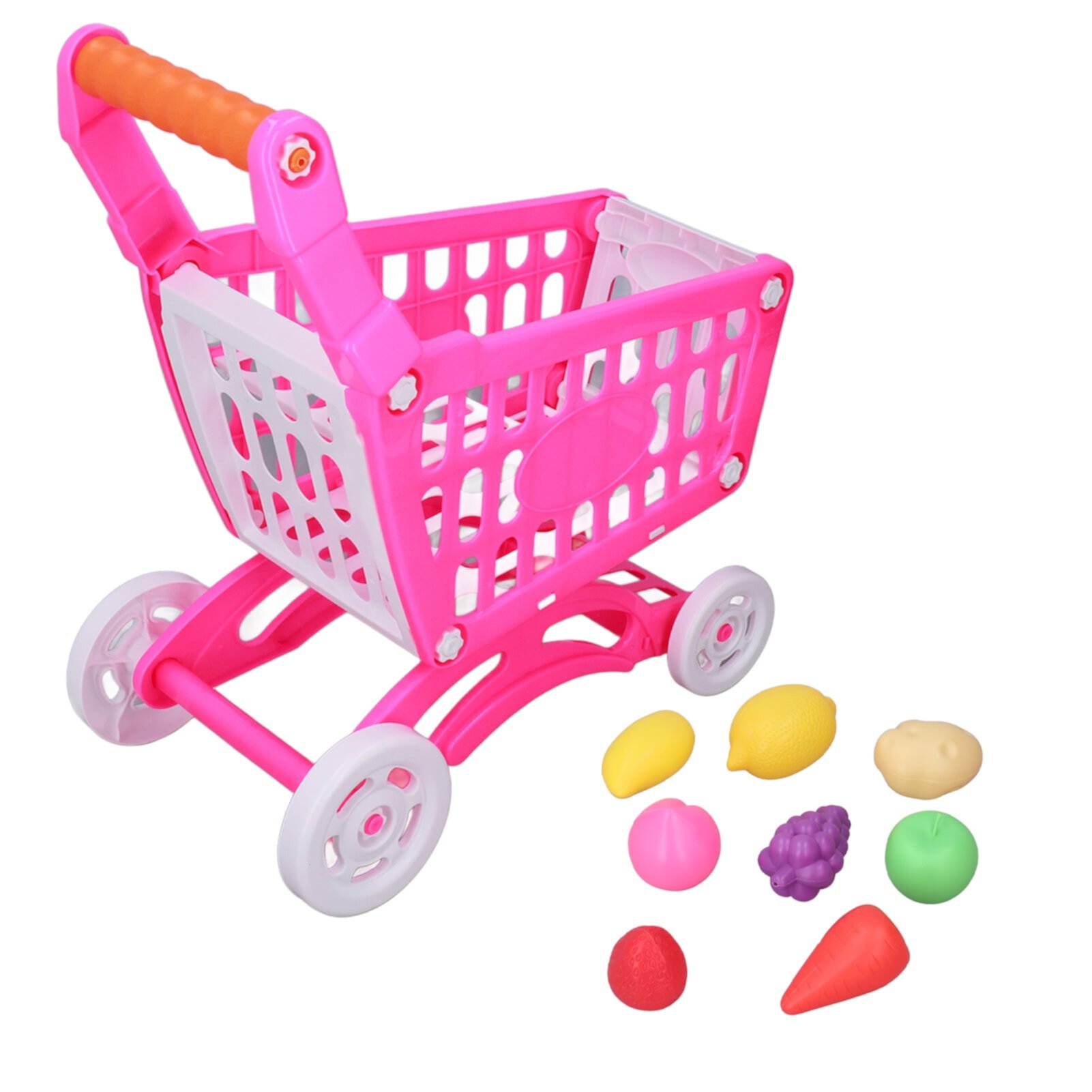 Ymiko Kids Shopping Cart Play Food Toys, Educational Kids Shopping Cart Set For Learning Development Mgaxyff