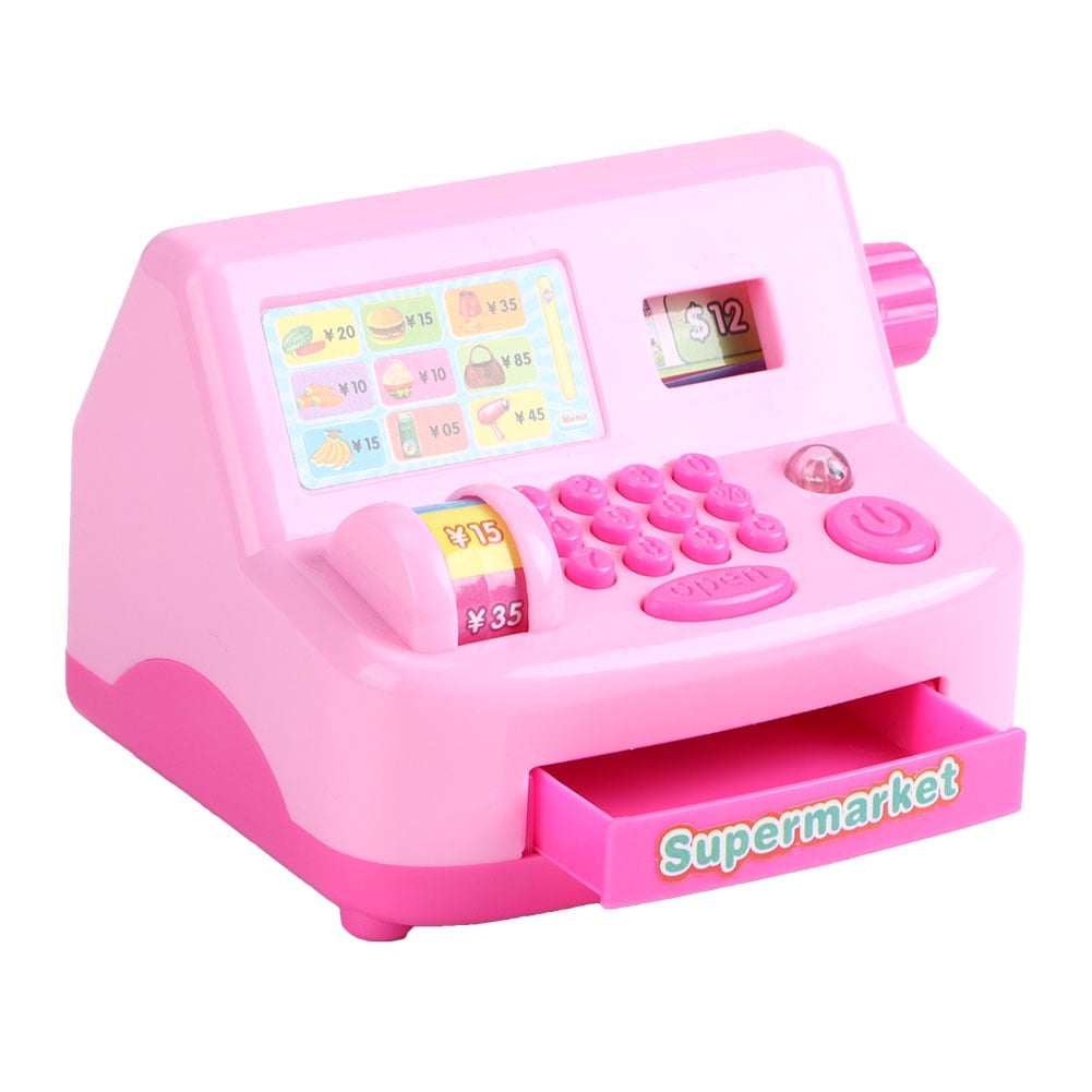 Spptty Pretend Play Toys Shop Toy, Cash Register Toy, for Children Kids Pink Ccdes