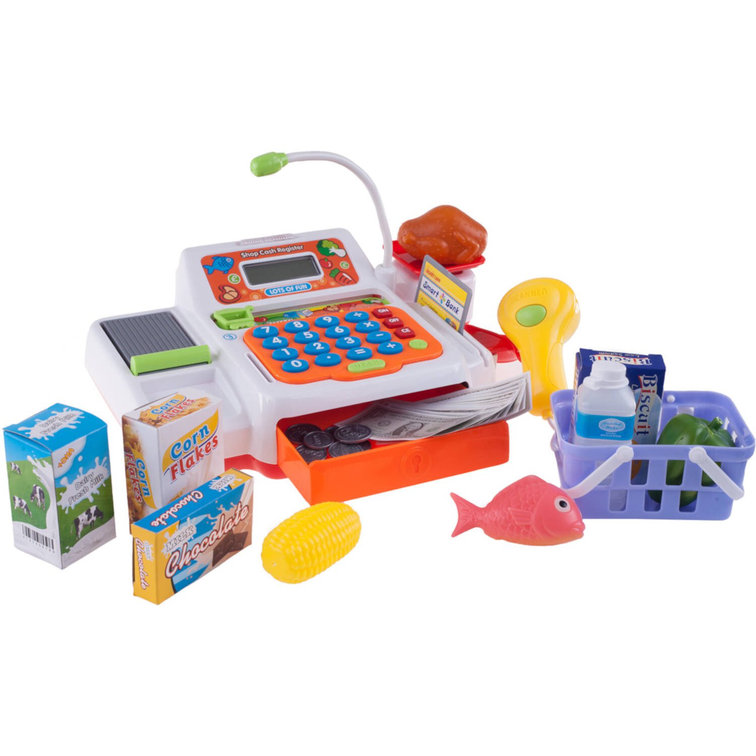 Pretend Cash Register – Complete Supermarket Playset by Hey! Play! Hey! Play!