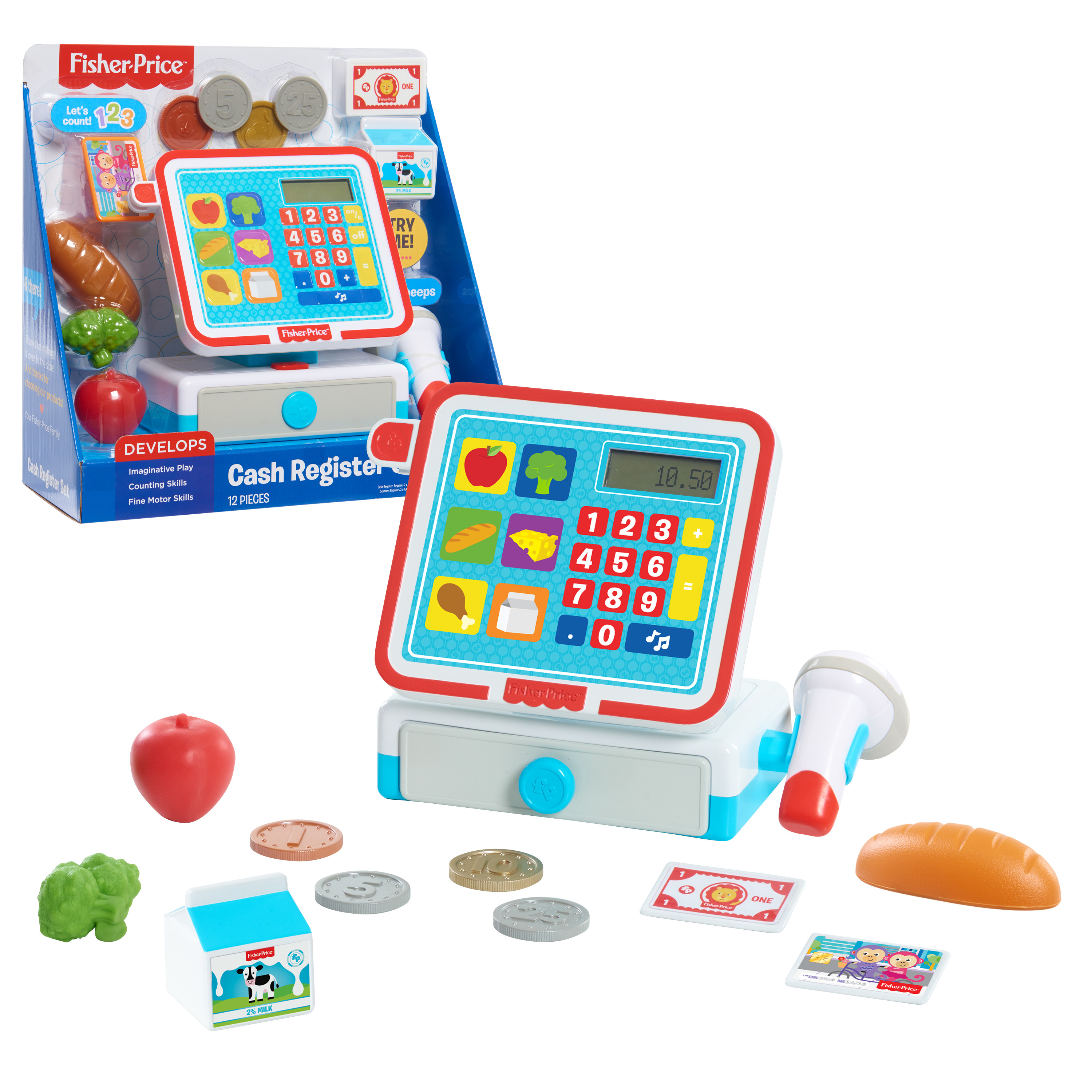 Fisher-Price Cash Register Set,  Kids Toys for Ages 3 Up, Gifts and Presents Fisher-Price