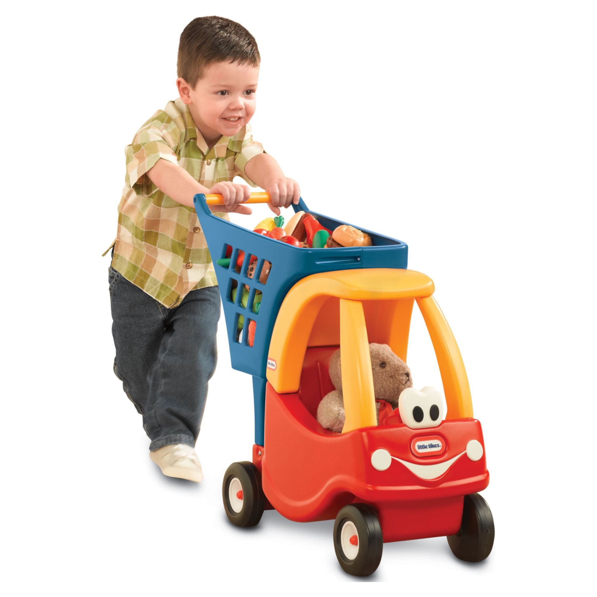 Little Tikes Cozy Coupe Kids Pretend Play Fun Grocery Store Shopping Cart, Red Little Tikes