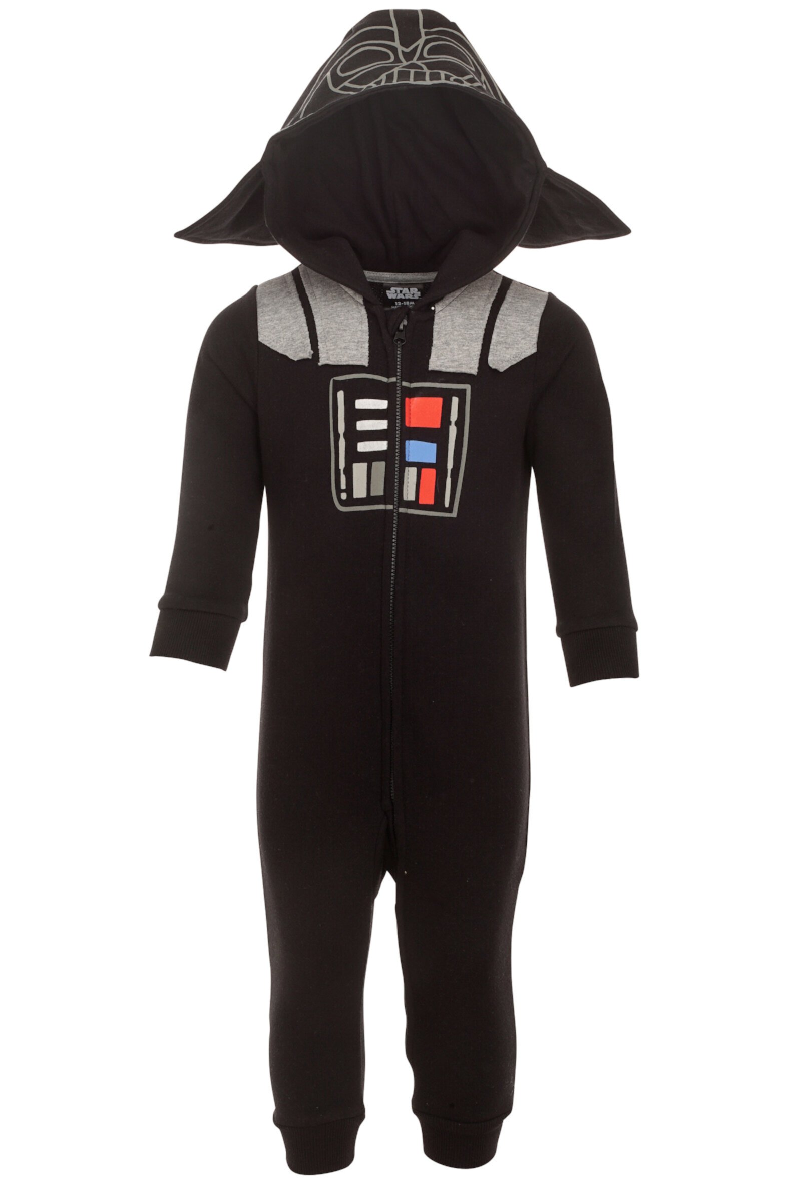 Star Wars Darth Vader Infant Baby Boys Fleece Zip Up Cosplay Costume Coverall Newborn to Infant Star Wars