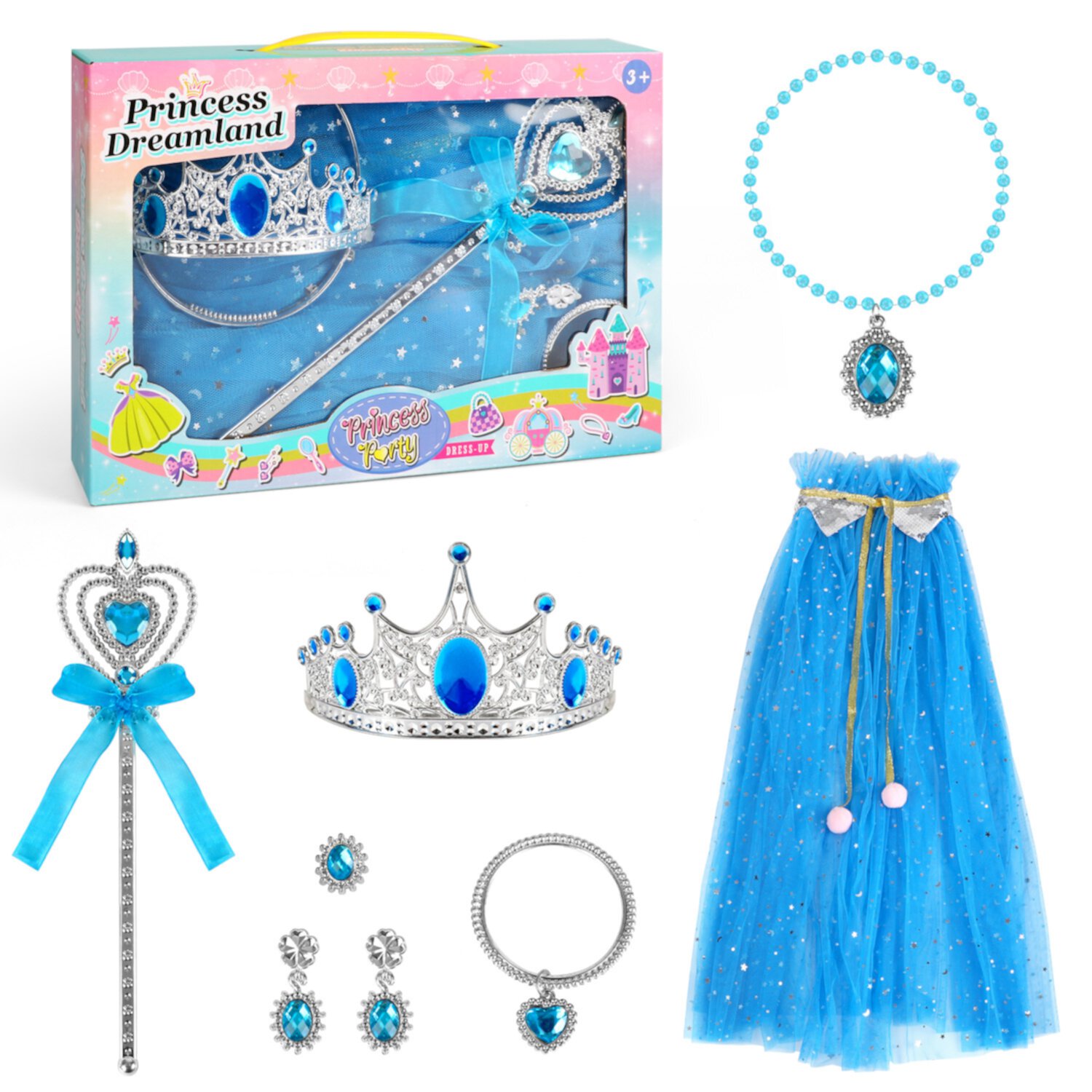 HopeRock Pretend Play Princess Toys for Girls Ages 3 4 5 6+ Years, Birthday Christmas Dress Up Gift for Little Girls 3-6 Years. HopeRock