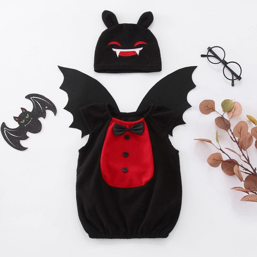 URMAGIC Newborn Infant Baby Boy Girls Halloween Bat Costume 3PCS Romper 3-4 Years URMAGIC