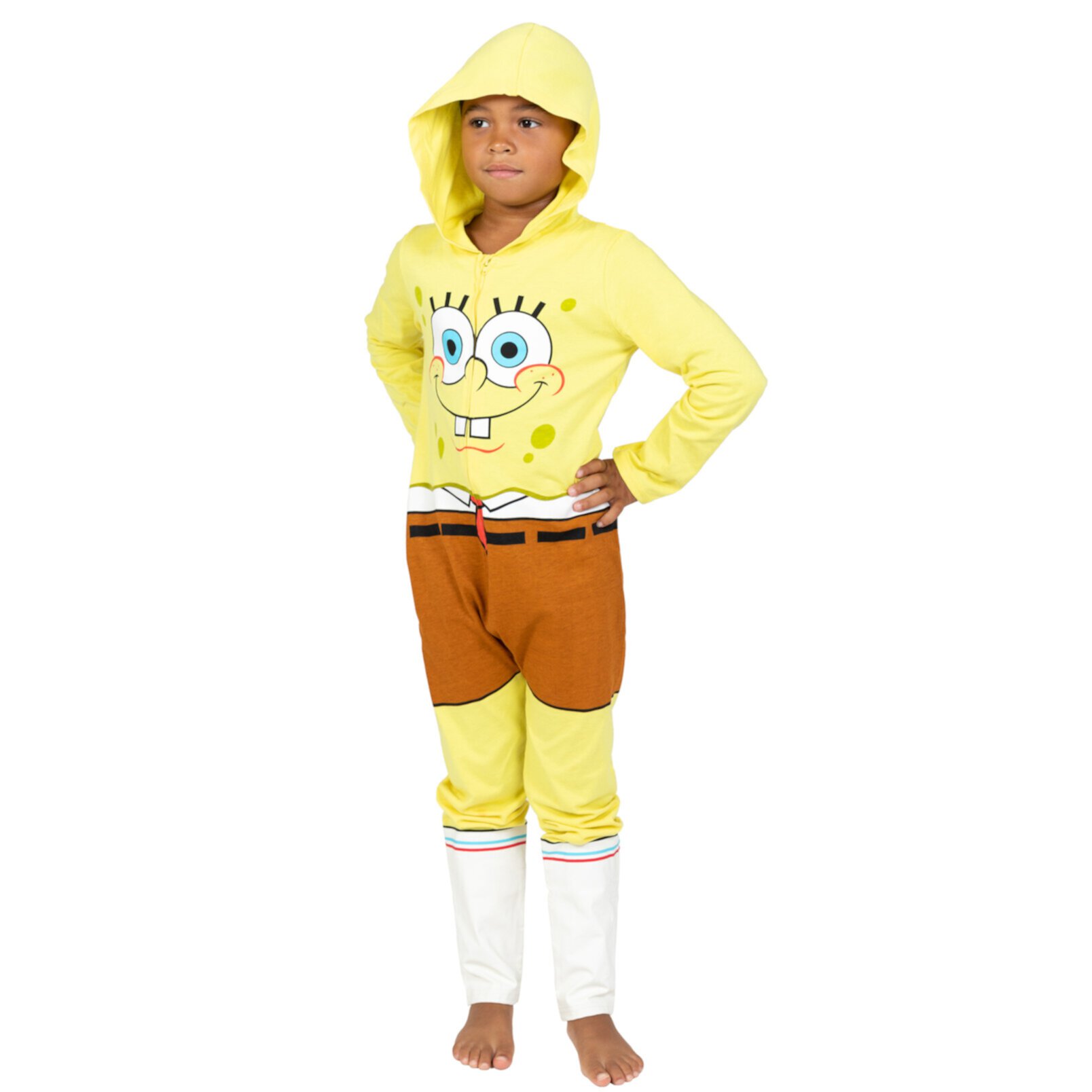 SpongeBob SquarePants Newborn Baby Boys Zip Up Cosplay Costume Coverall Newborn to Big Kid Nickelodeon