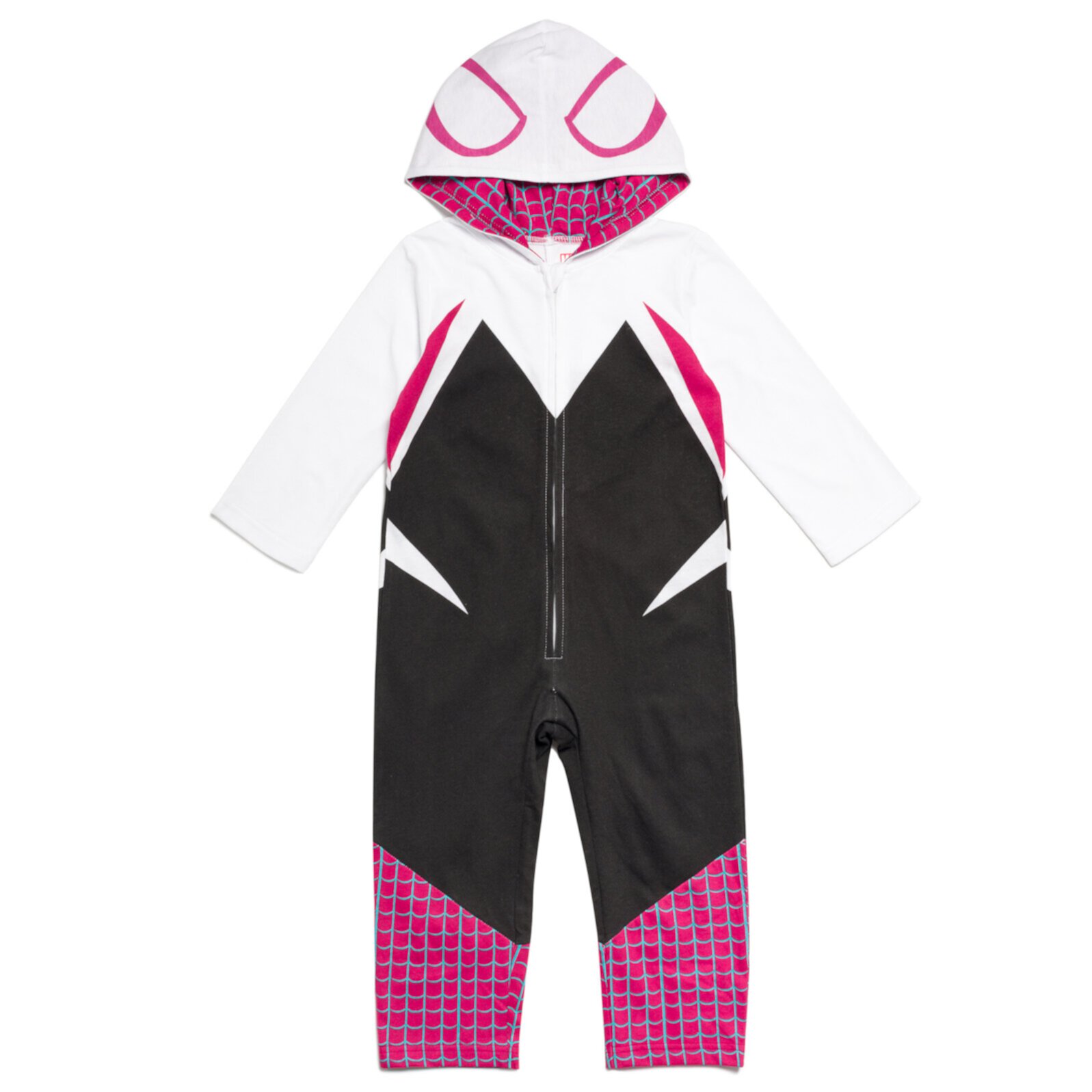 Marvel Spider-Man Spider-Gwen Ghost Spider Toddler Girls Zip Up Cosplay Coverall Newborn to Little Kid Marvel