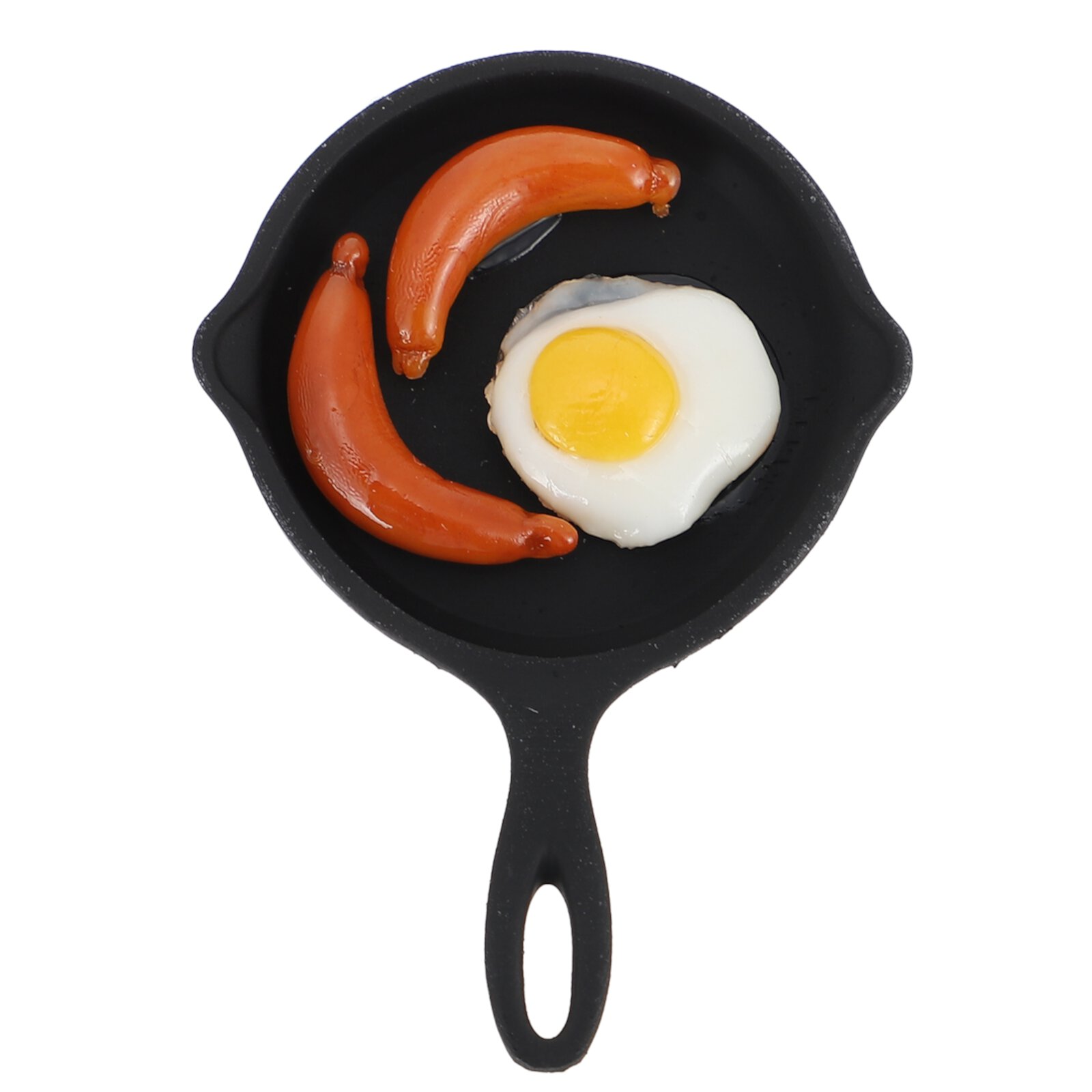 Miniature Iron Frying Pan Kitchen Scene Model Pan Imitation Cookware for Kids Homemaxs