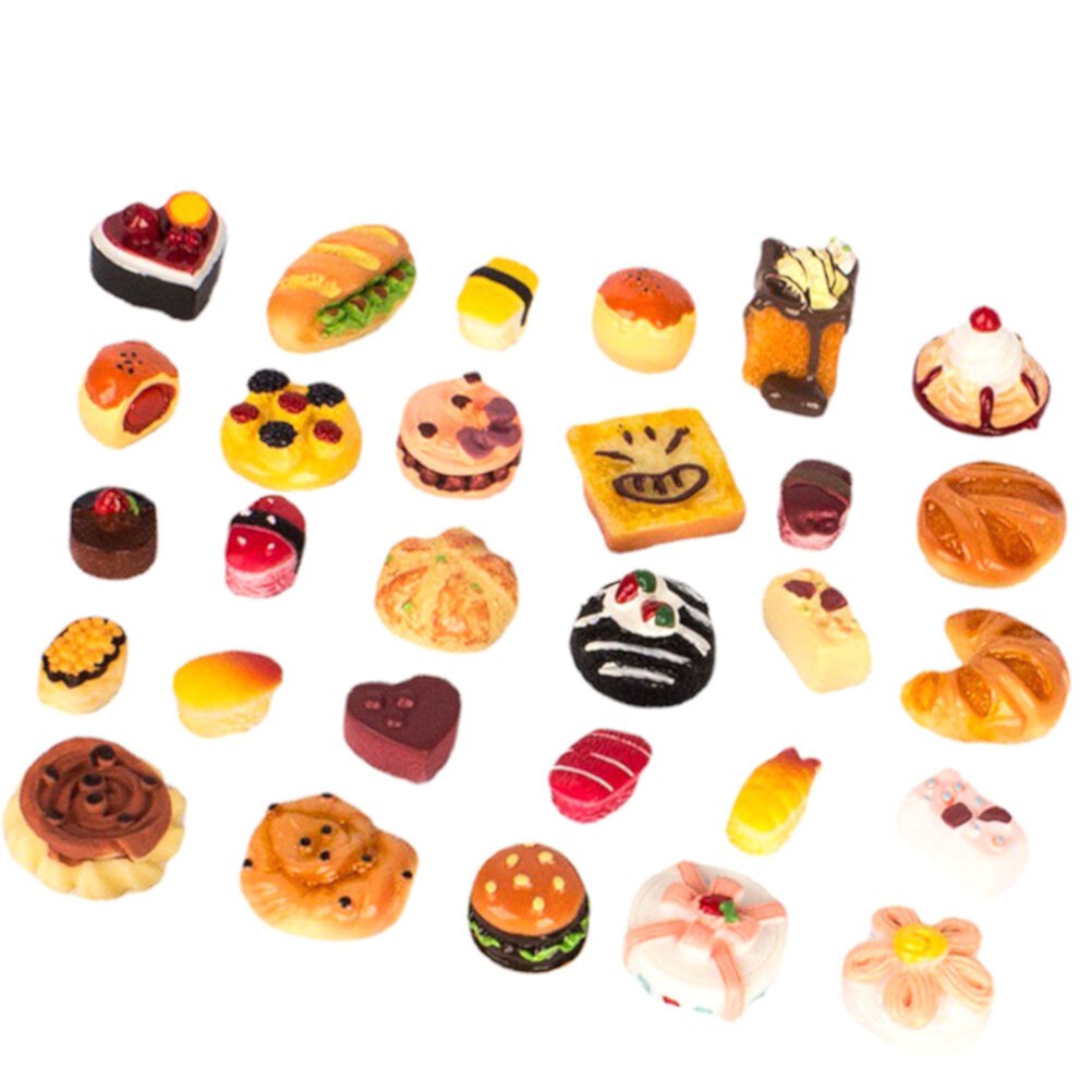 1 Set Mini Food Model for Kids Miniature Pretend Play Toy Artificial Food Prop Eease