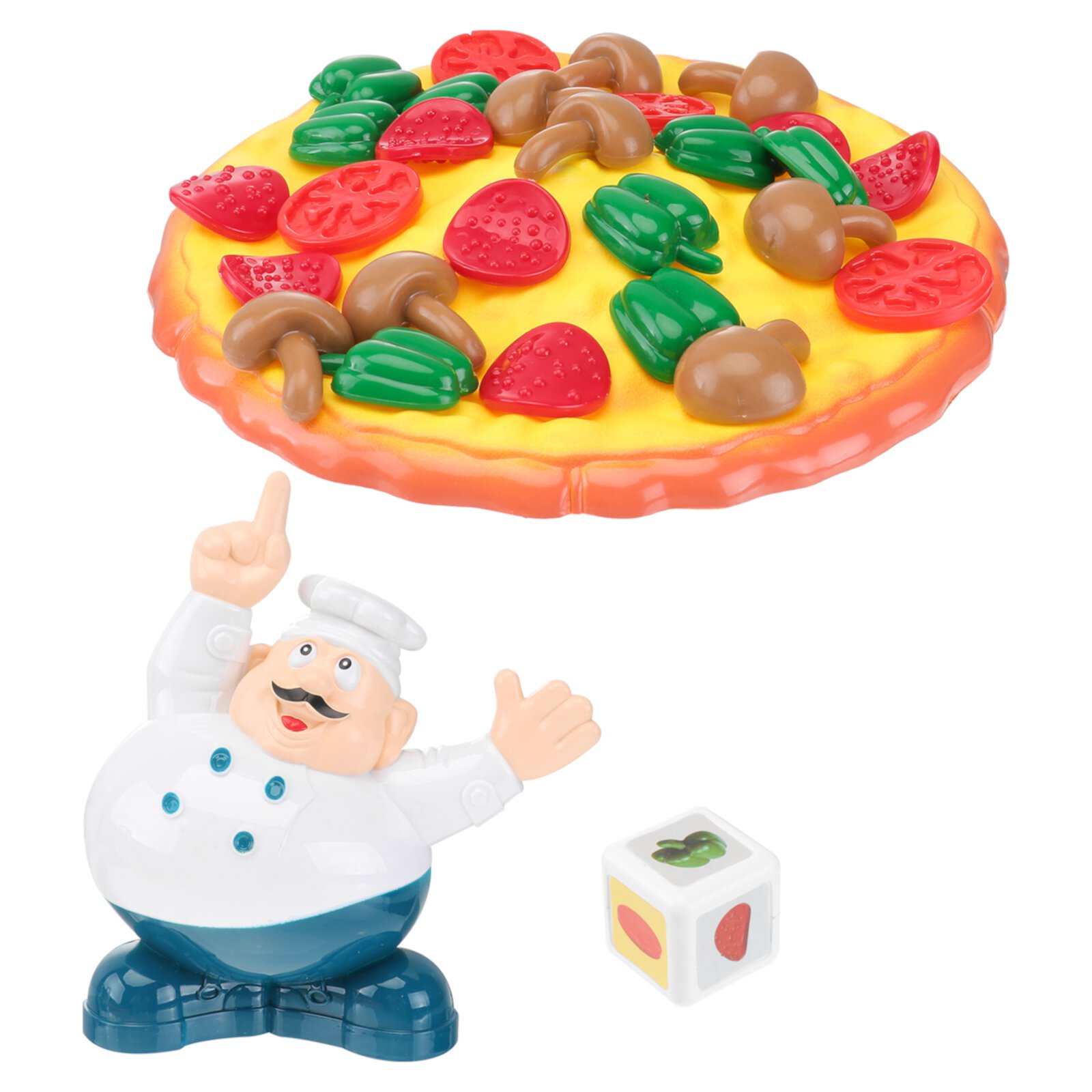 Puzzle Toy Pizza Balancing Game Pizza Topple Playset for 2-4 Players Kids Pizza Topple Stacking Toy Desktop Game Toys PIXNOR