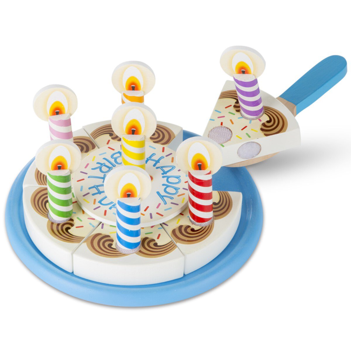 Melissa & Doug Wooden Pretend Play Birthday Party Cake Set Melissa & Doug