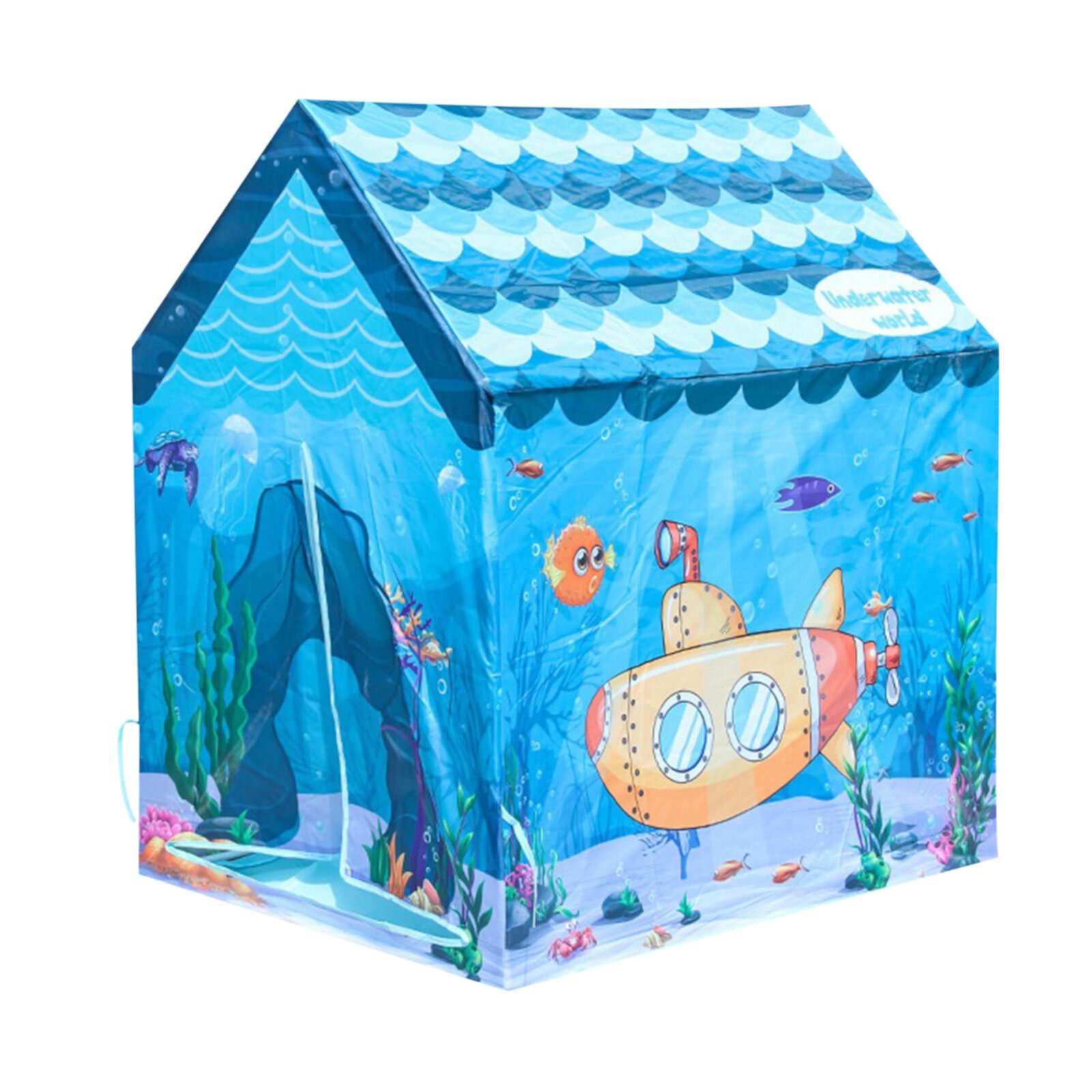 solacol Playhouse for Kids Outdoor Underwater World House Childrens Diy Tent Play Tent Kids Pretend Playhouse Outdoor Kids Playhouse Solacol