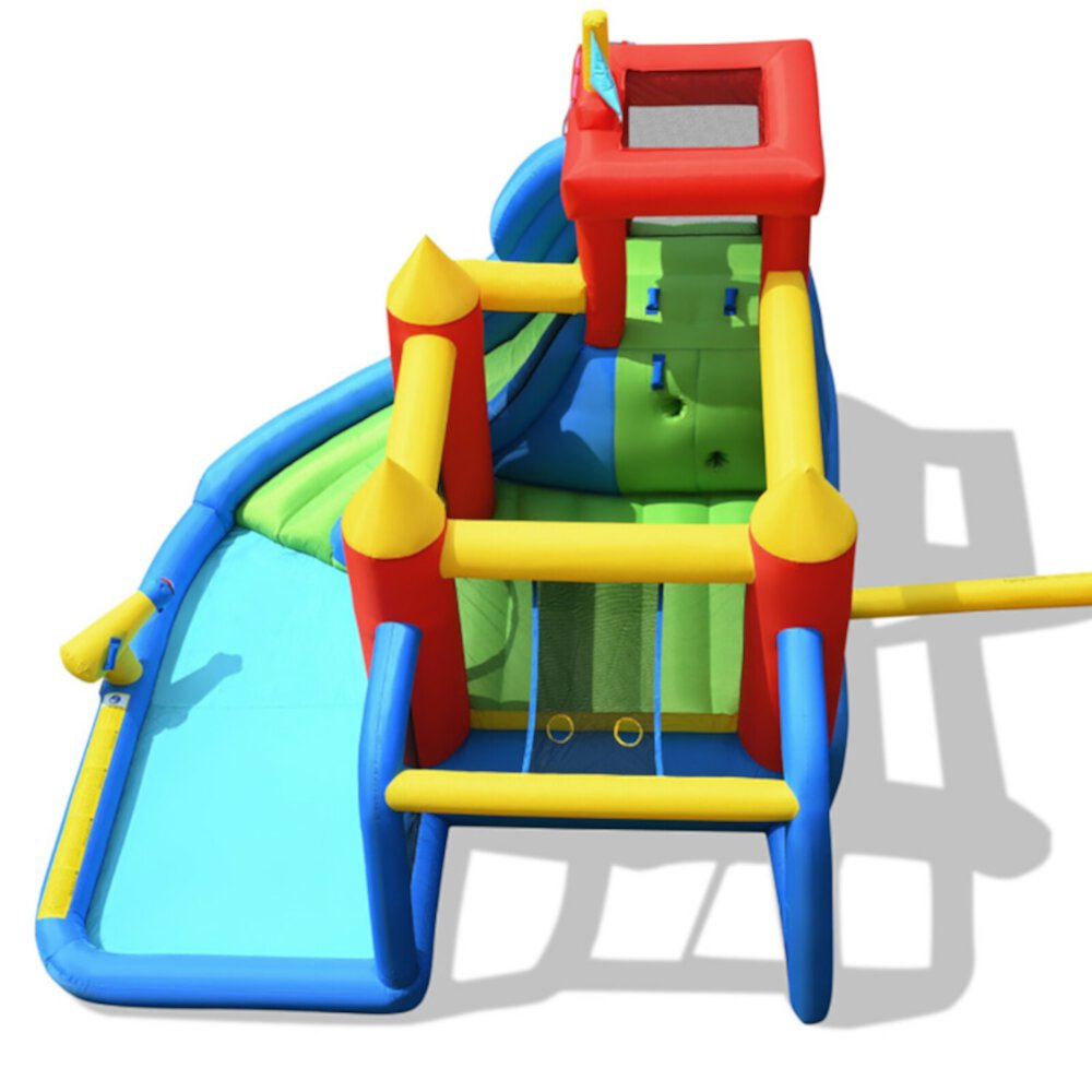 CIPACHO Inflatable Bouncer Bounce House with Water Slide Splash Pool without Blower, Playhouse for Kids Outdoor CIPACHO