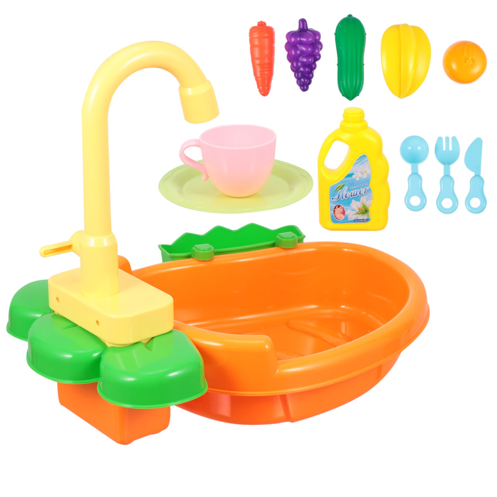 Water Table for Toddlers 1- 3 Accessories Girls Children's Wash Basin Sink Kitchen Utensils Toys Playhouse Kitchenware Eease