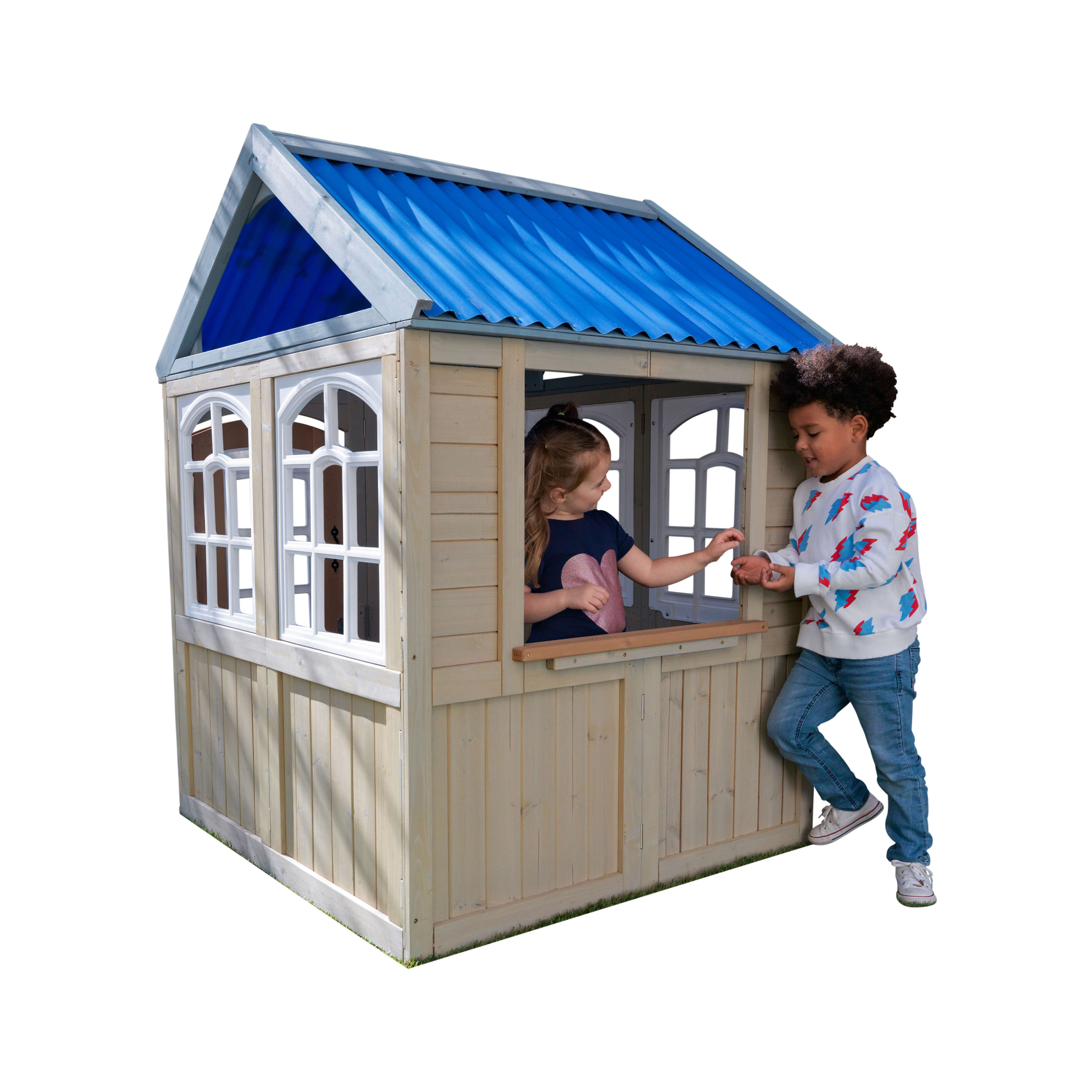 KidKraft Cooper Wooden Outdoor Playhouse with EZ Kraft Assembly™ & Magnetic Door KidKraft