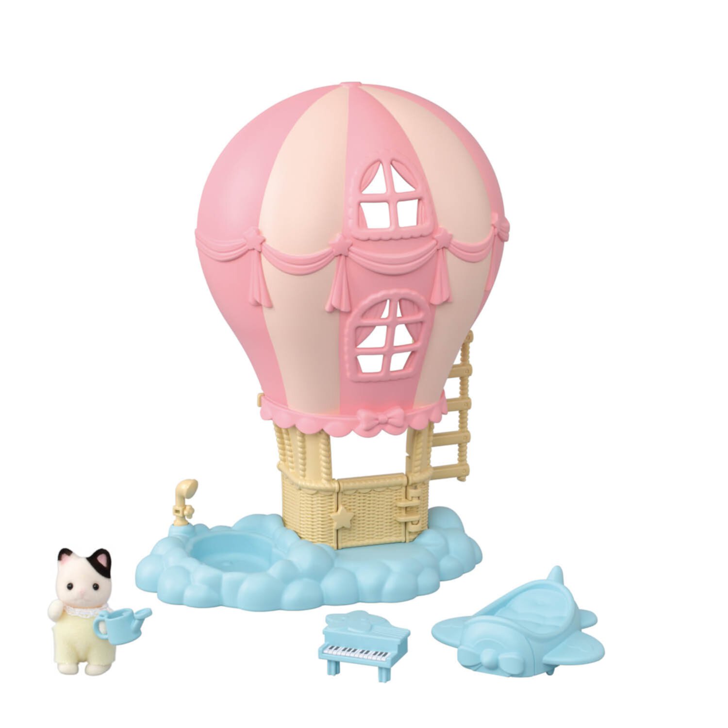 Calico Critters Baby Balloon Playhouse, Dollhouse Playset with Figure Calico Critters