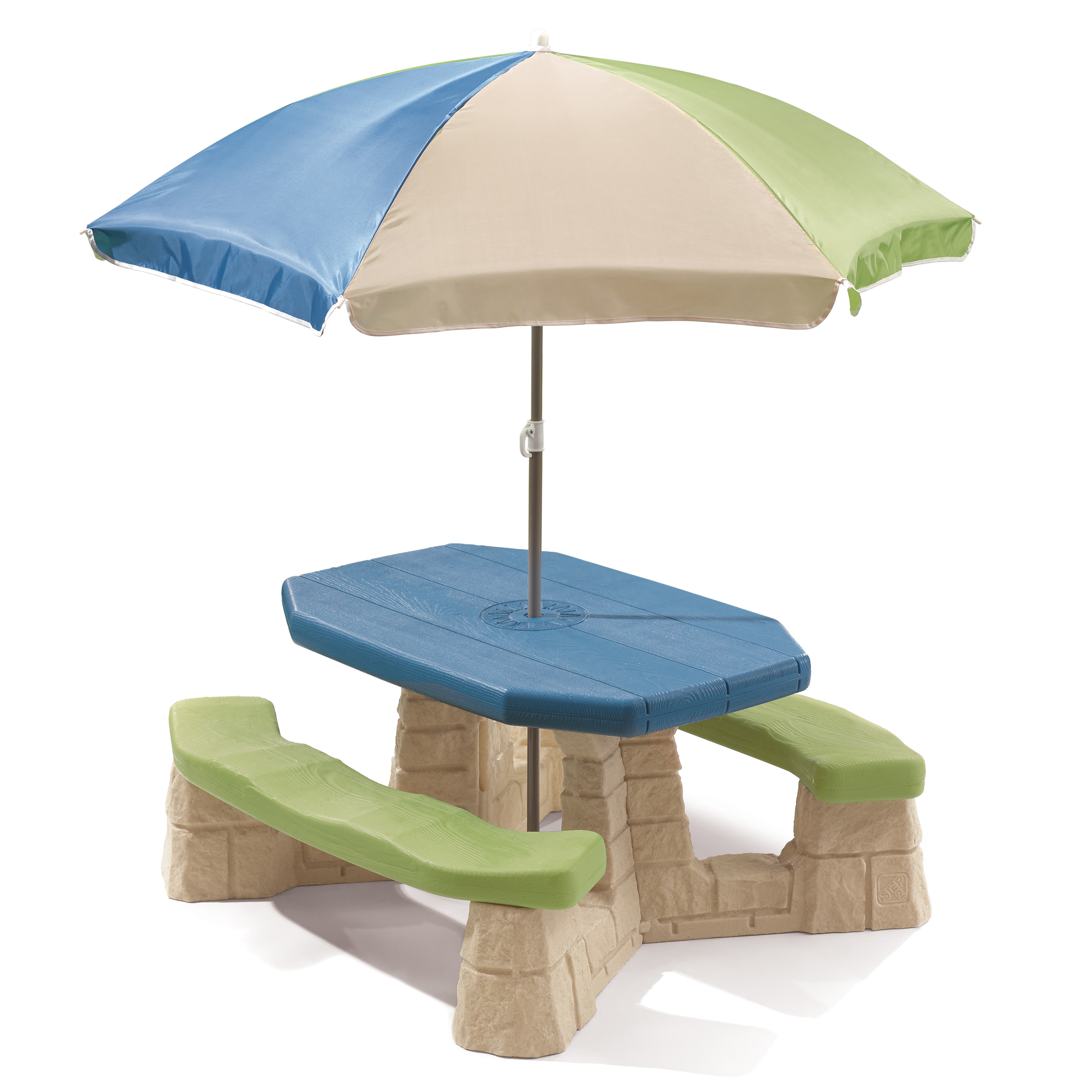 Step2 Naturally Playful Picnic Table with Removable Umbrella, Plastic Step2