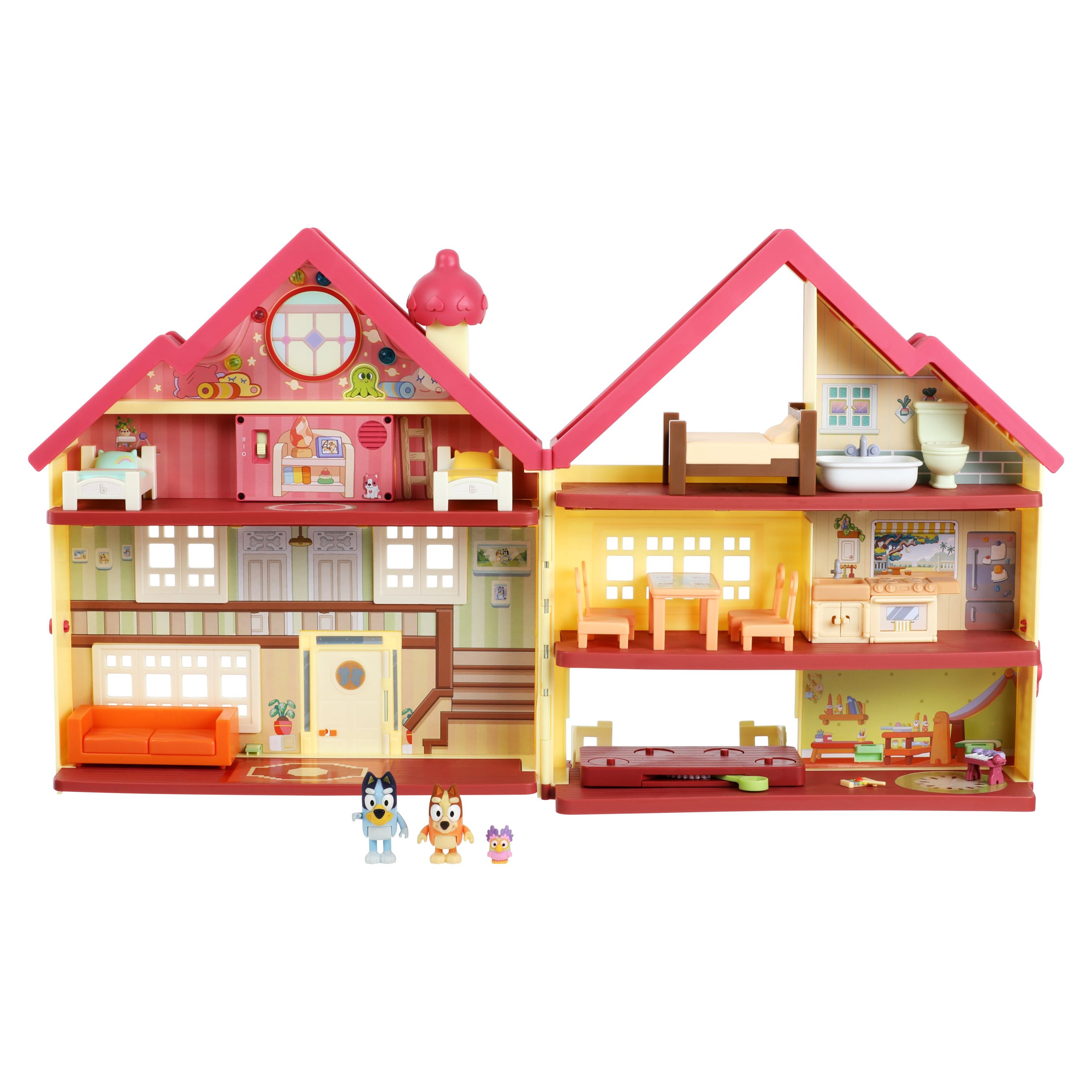 Bluey, Ultimate Lights and Sounds Playhouse, Includes Figures and Accessories, Toddler Toy Bluey