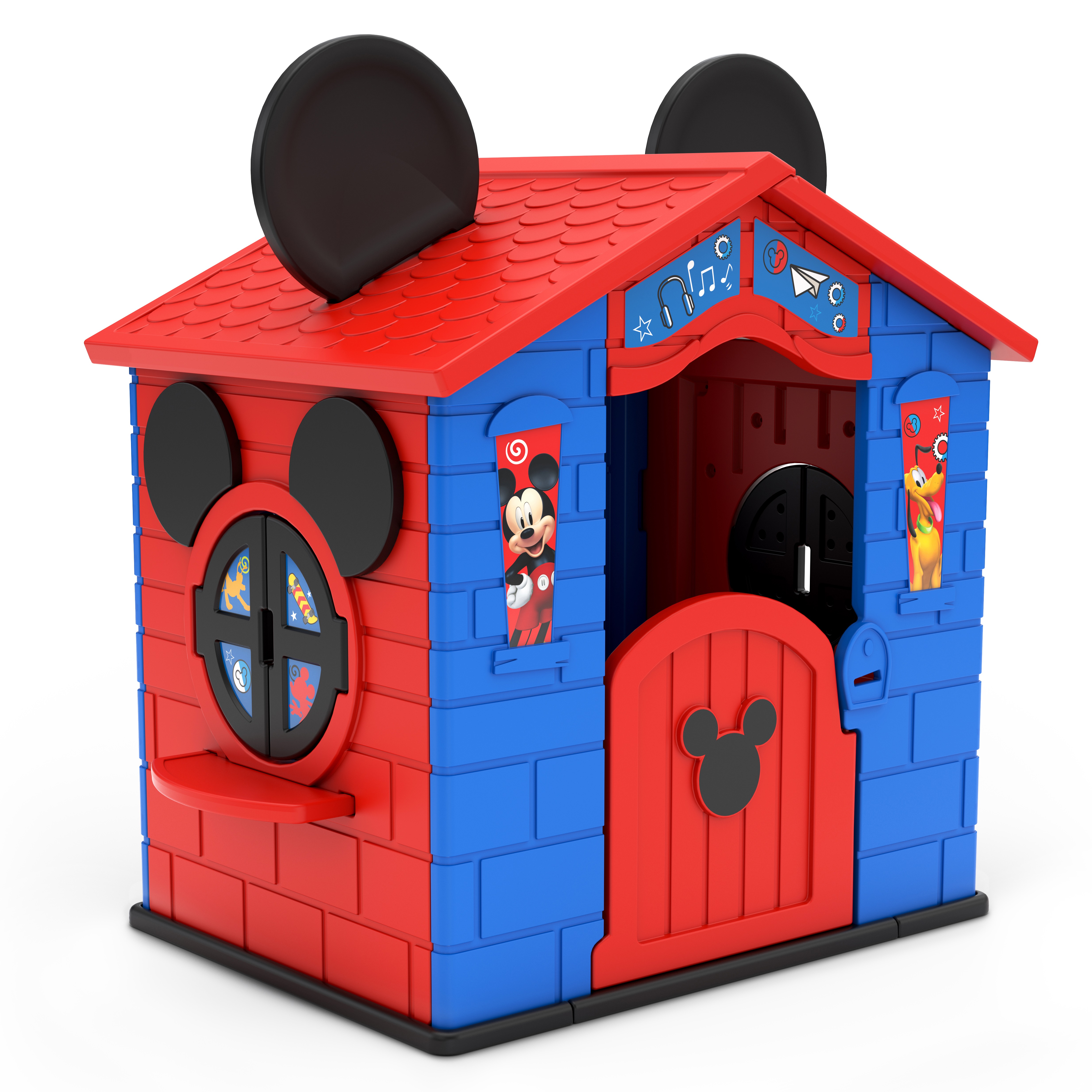 Disney Mickey Mouse Plastic Indoor,Outdoor Playhouse with Easy Assembly Delta Children