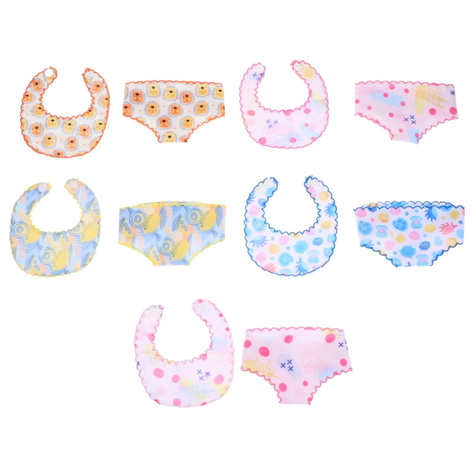 5 Sets Doll Diapers Baby Toys Bib Underpants for Funny Panties Accessory Mini Nappies Girls Clothes Child Syud