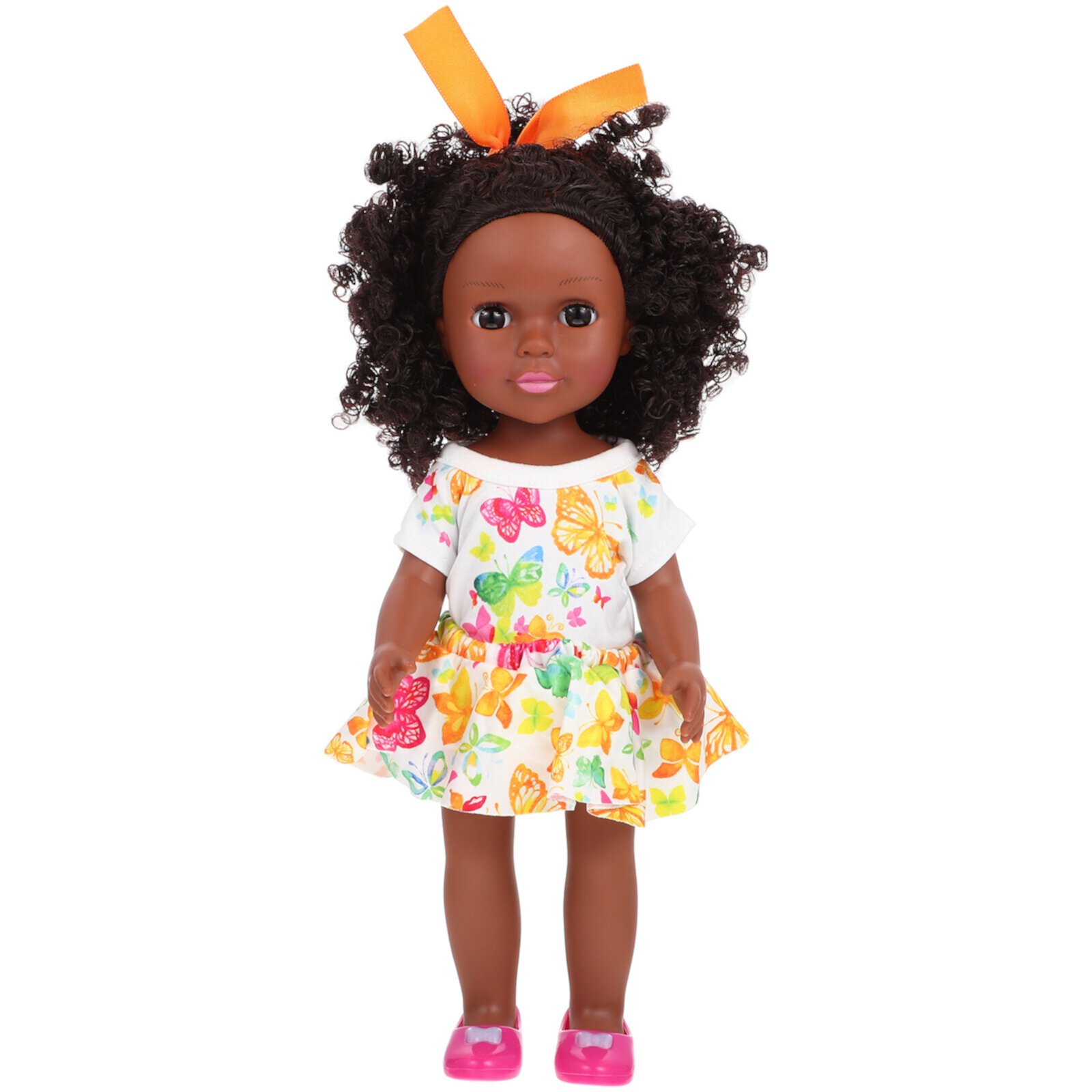 Black Doll Baby Girl Doll Clothes Set Lifelike African American Baby Girl Doll FRCOLOR