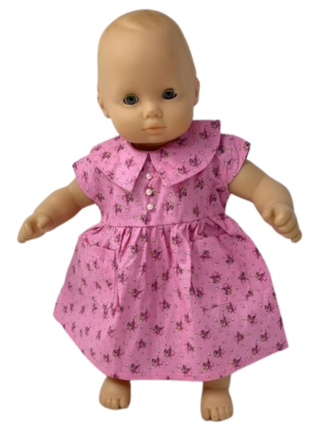 Doll Clothes Superstore Pink And Pearl Dress Also Fits 15-16 Inch Baby Dolls Doll Clothes Superstore