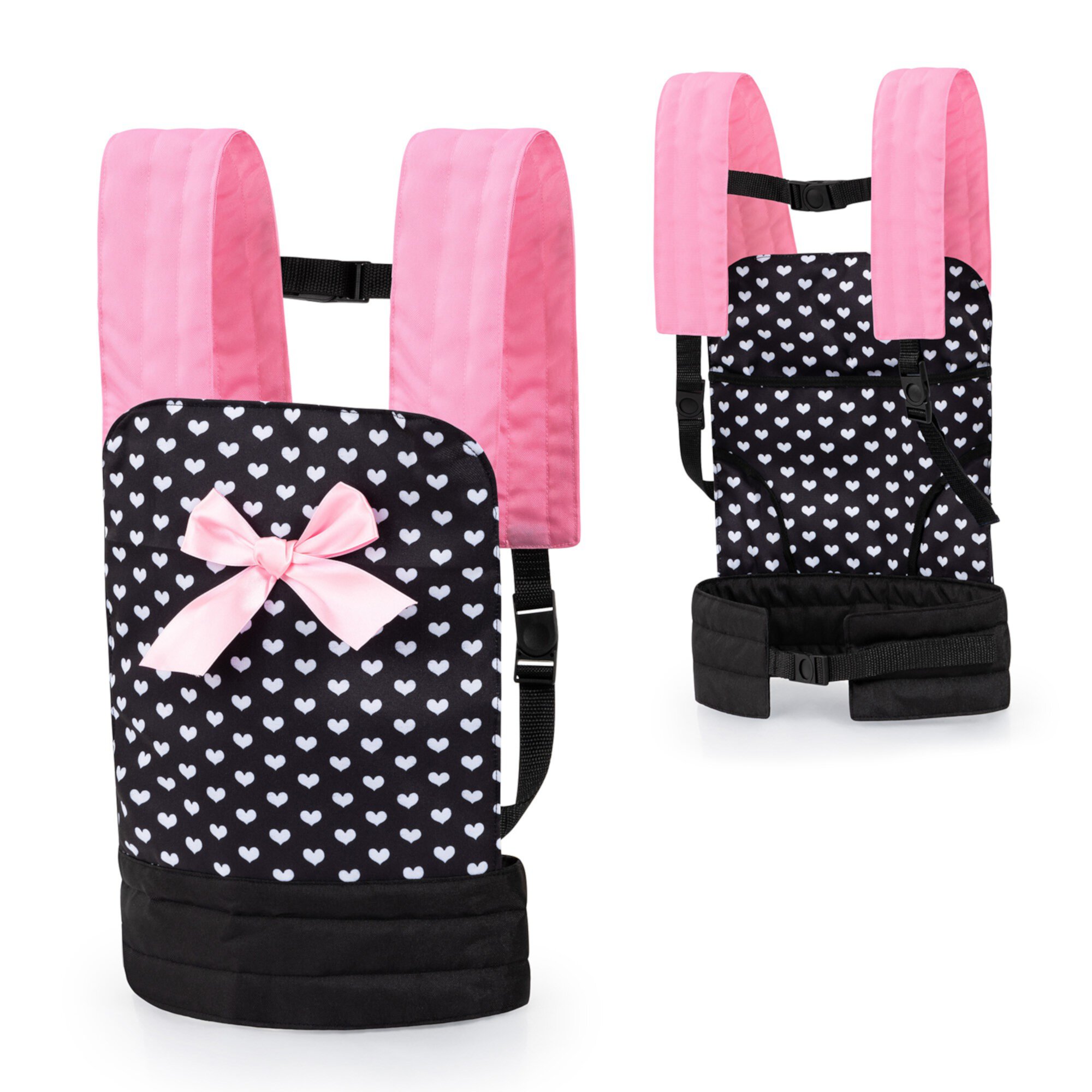 Baby Doll Carrier, Black, Pink, Hearts Bayer Design